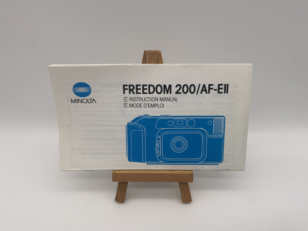 Manuel d'utilisation du Minolta Freedom 200/AF-EII (anglais)