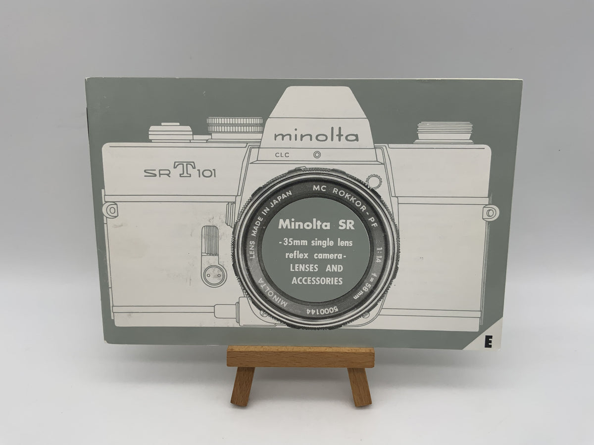 Minolta SRT 101 Minolta SR Appareil photo reflex mono-objectif 35 mm Instructions (anglais)