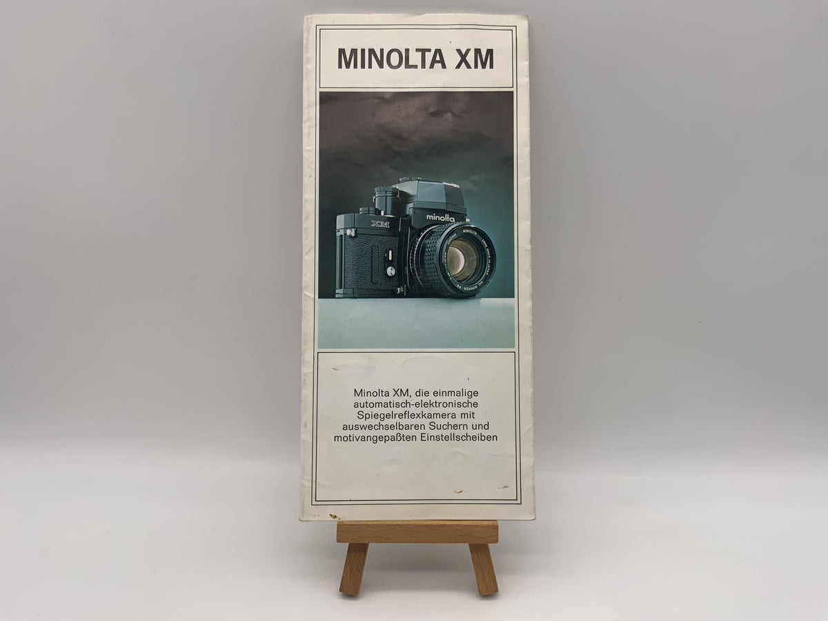 Minolta XM, le reflex automatique-électronique unique. Brochure (allemand).