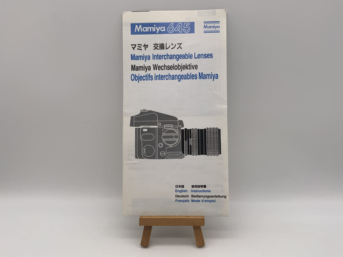 Mamiya 645 Interchangeable Lenses / Interchangeable Lenses User Manual German