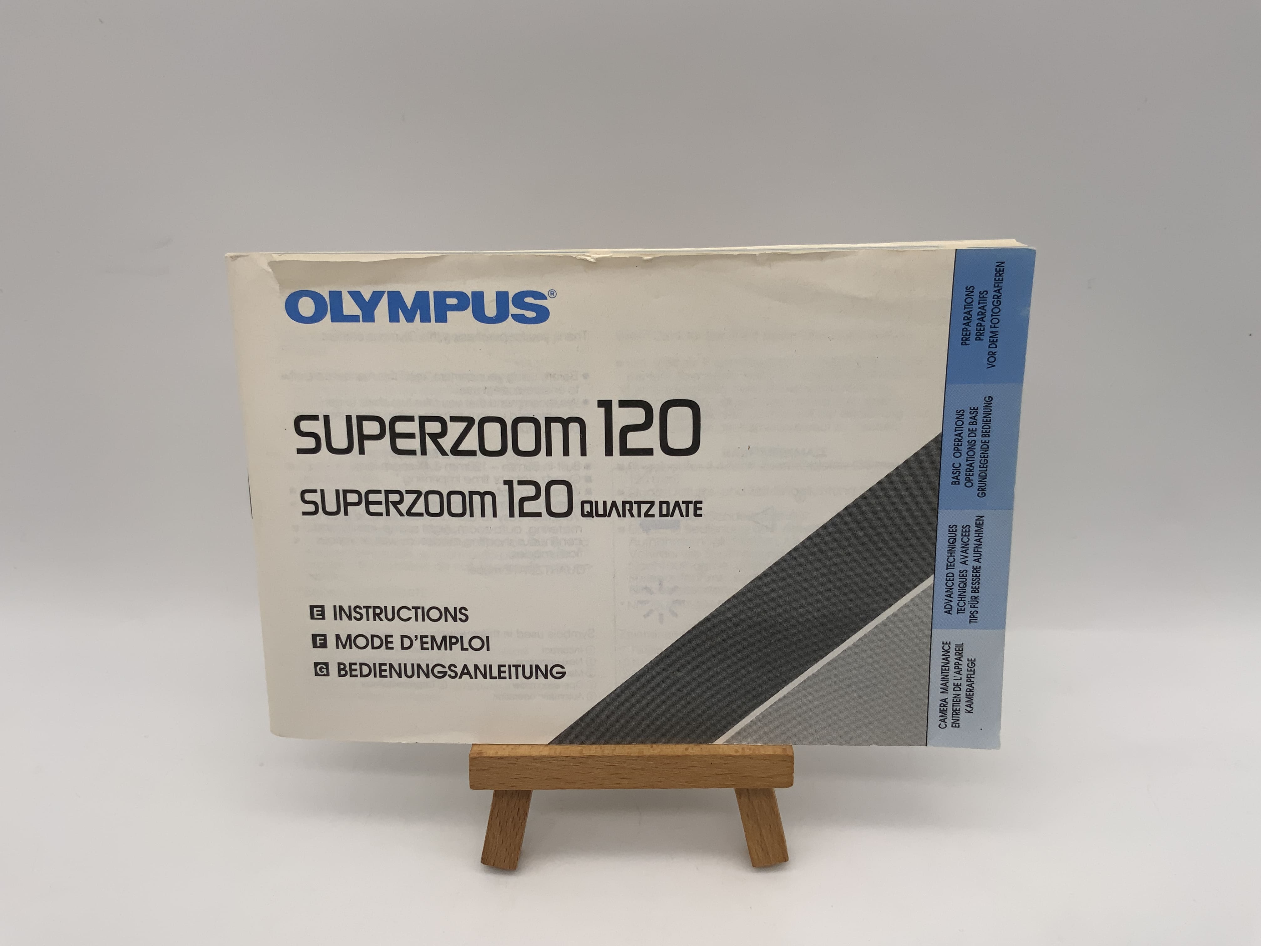 Manuel d'utilisation de l'Olympus Superzoom 120 Quartz Date (allemand)