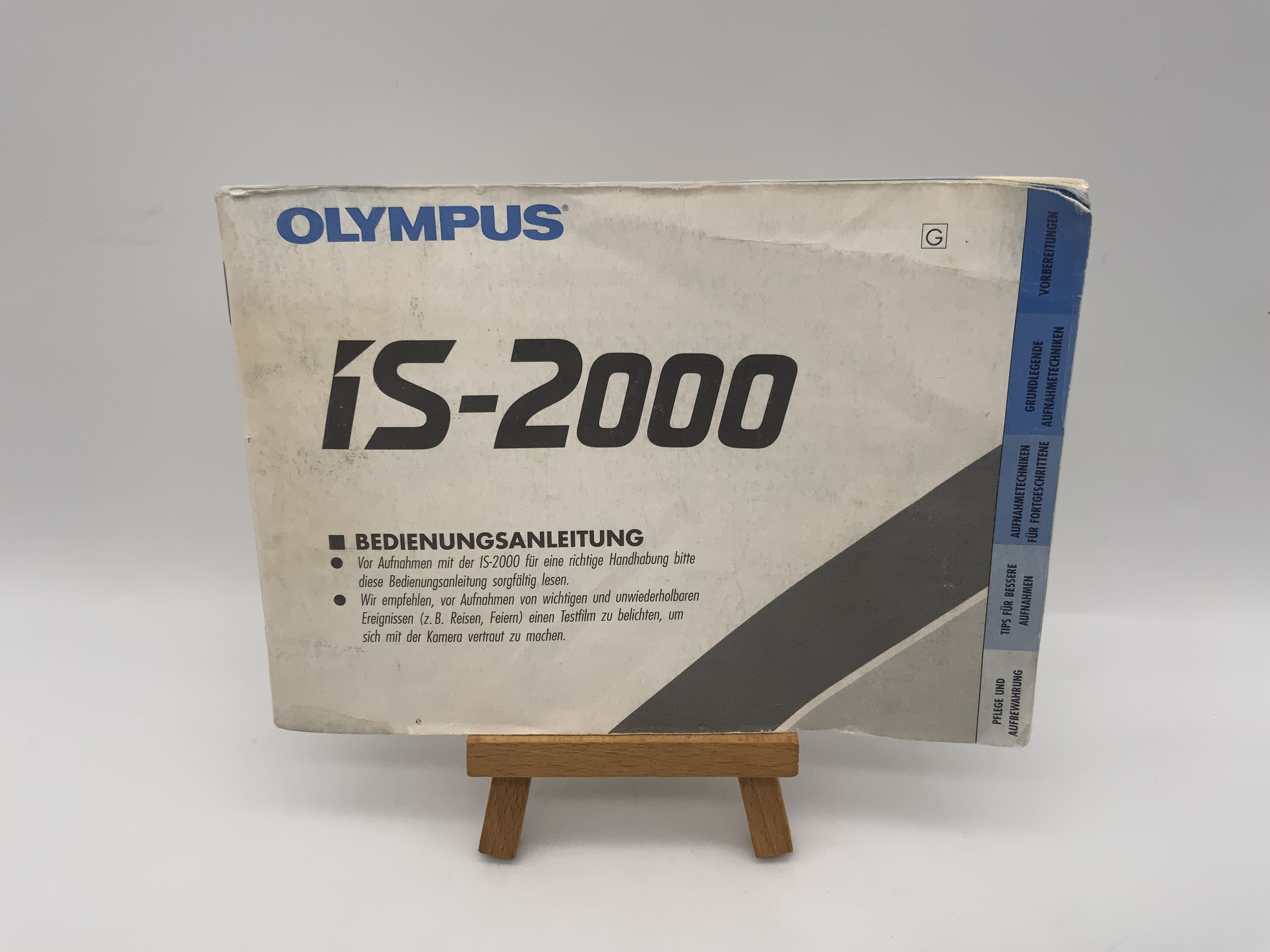 Manuel d'utilisation de l'Olympus IS-2000 (allemand)