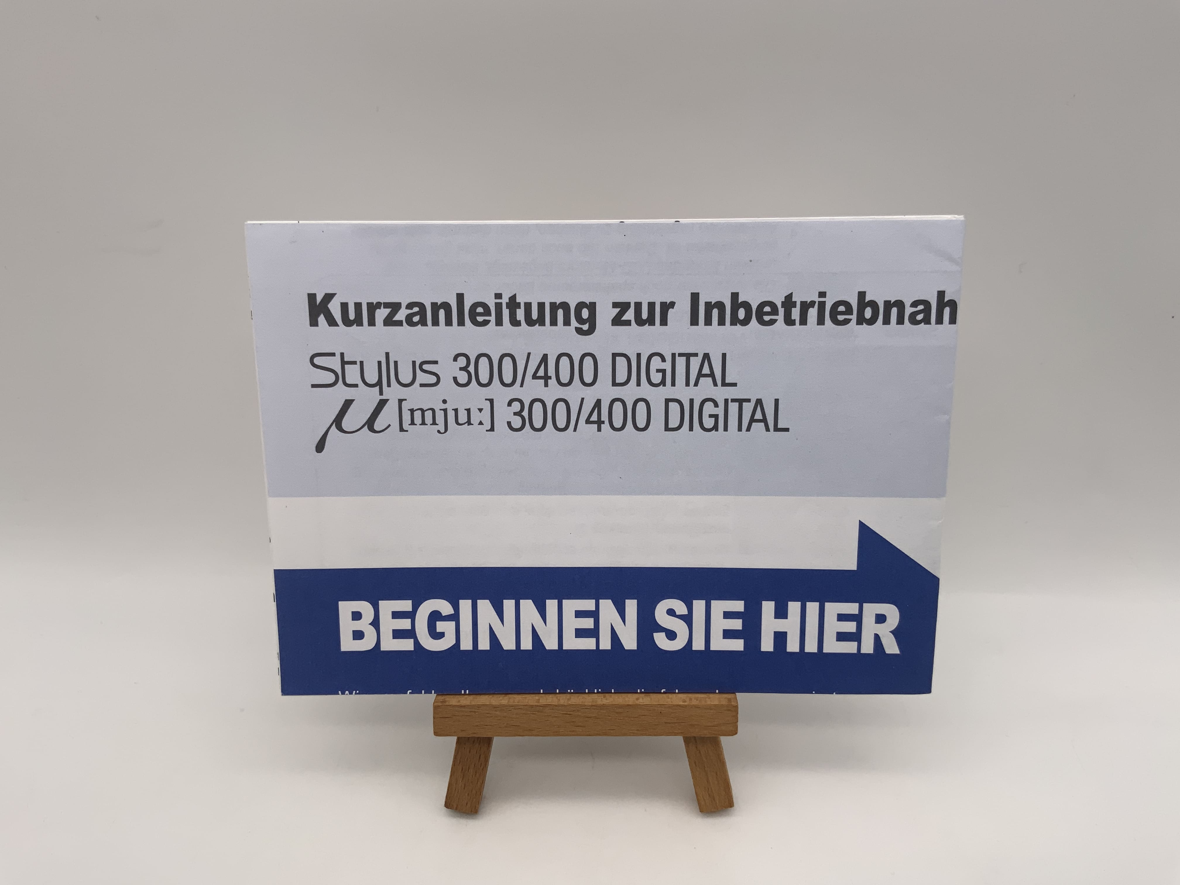 Guide de démarrage rapide numérique Olympus Stylus 300 / 400 (allemand)