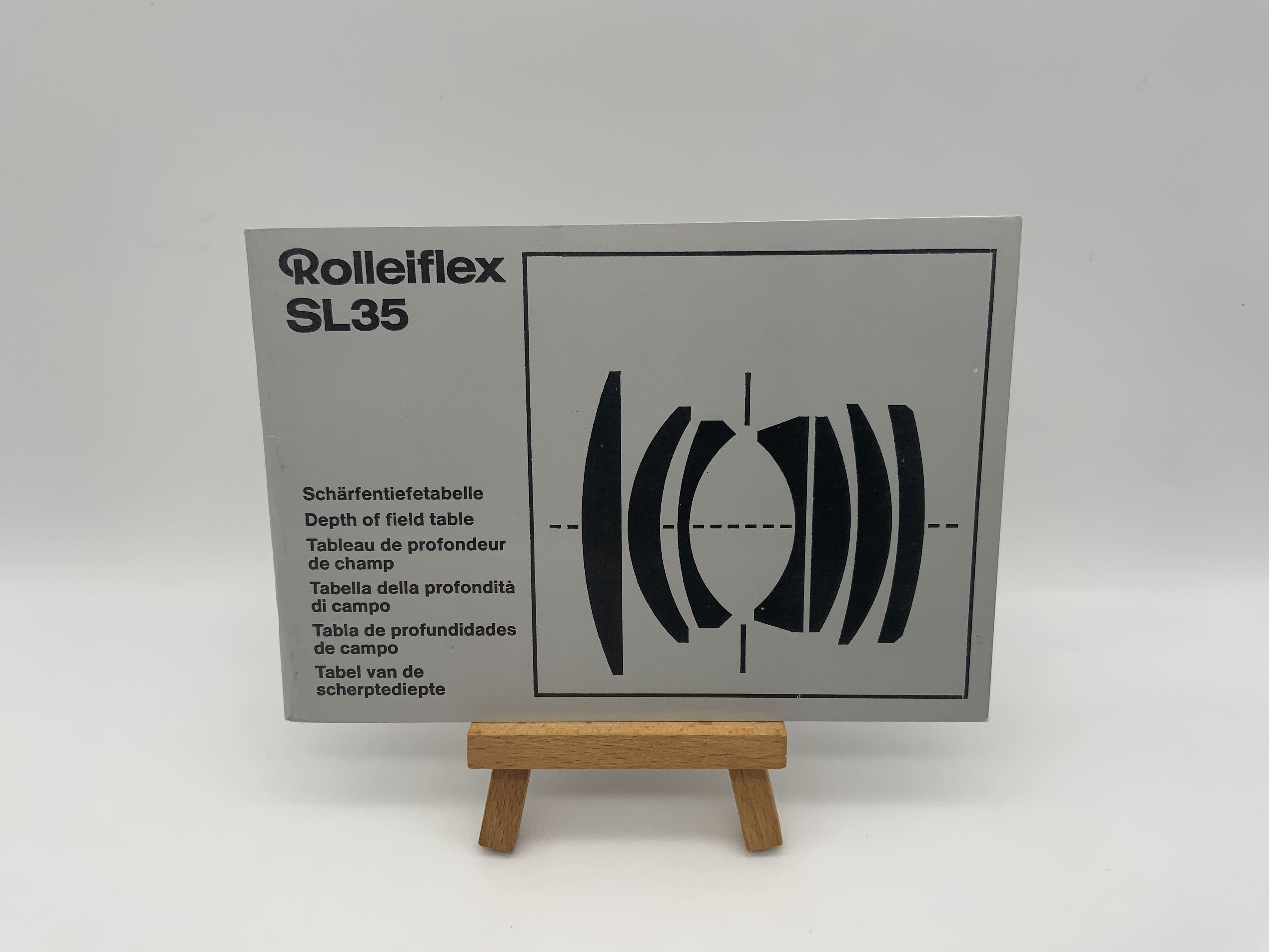 Rollei Rolleiflex SL35 en pratique : Tableau de mise au point (allemand)