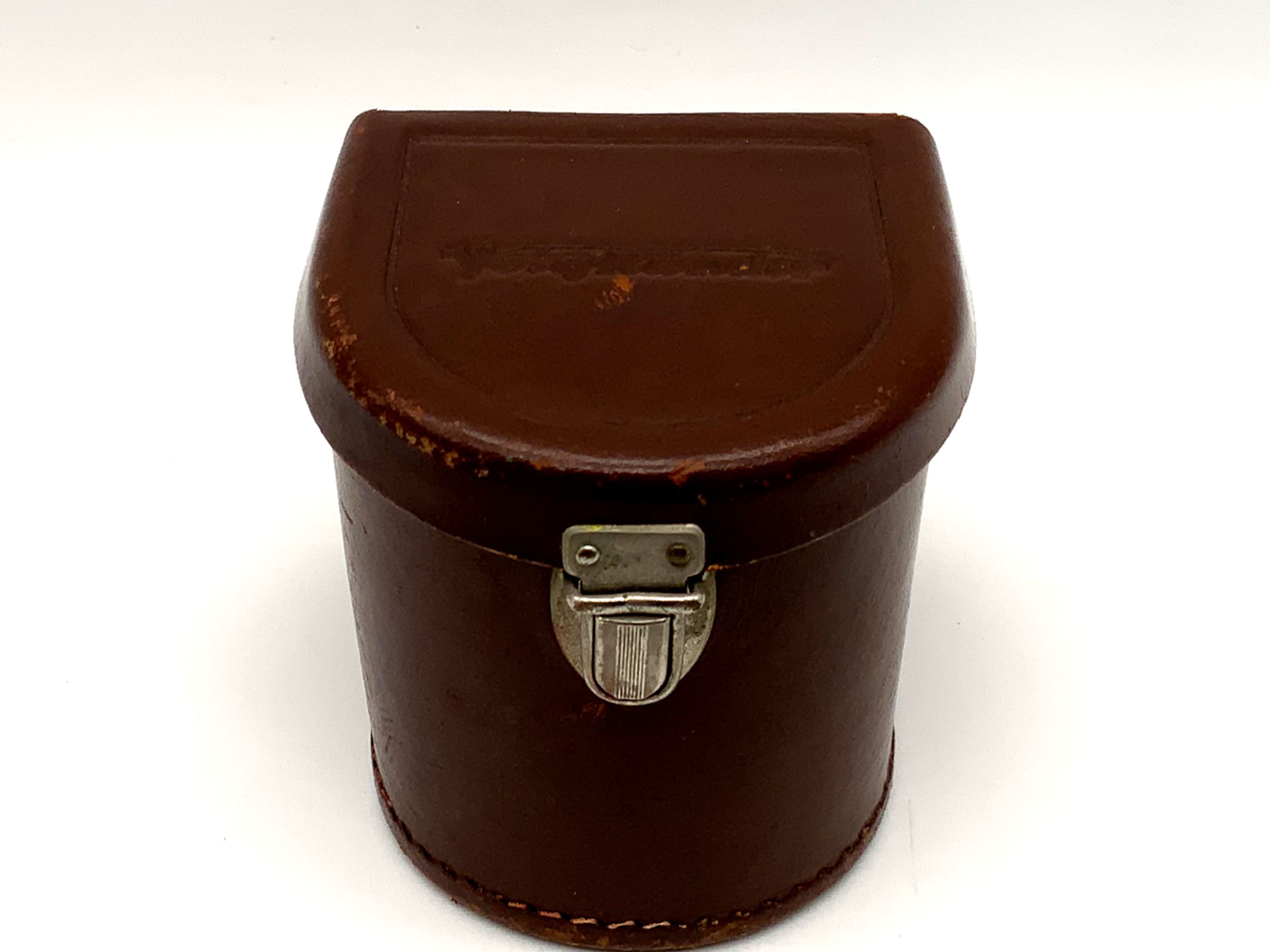 Étui rigide en cuir marron Voigtländer 80/089, étui pour objectif, sac pour appareil photo