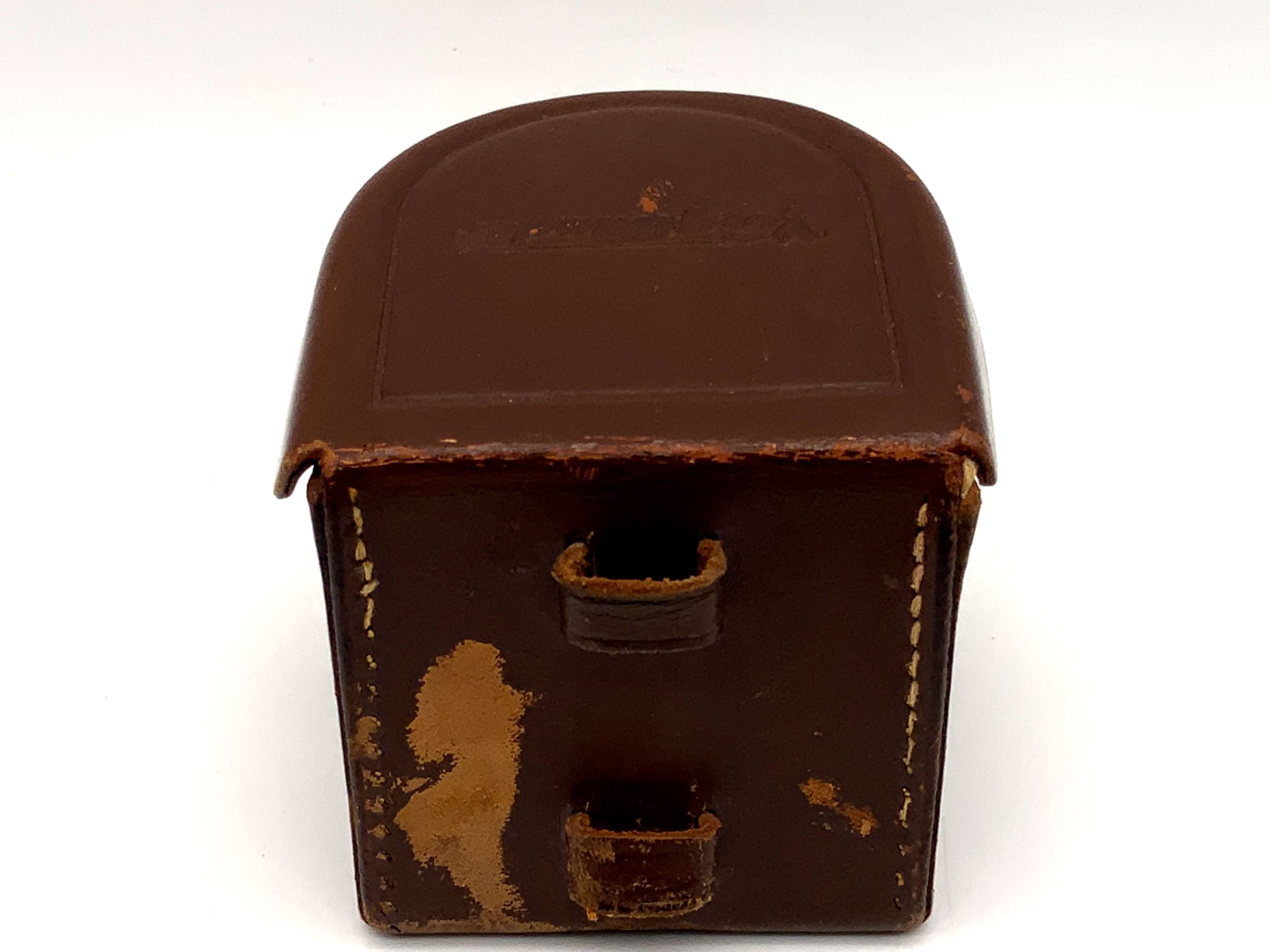 Étui rigide en cuir marron Voigtländer 80/089, étui pour objectif, sac pour appareil photo