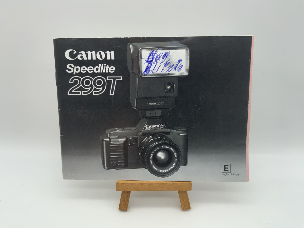 Manuel d'utilisation du flash Canon Speedlite 299T (anglais)