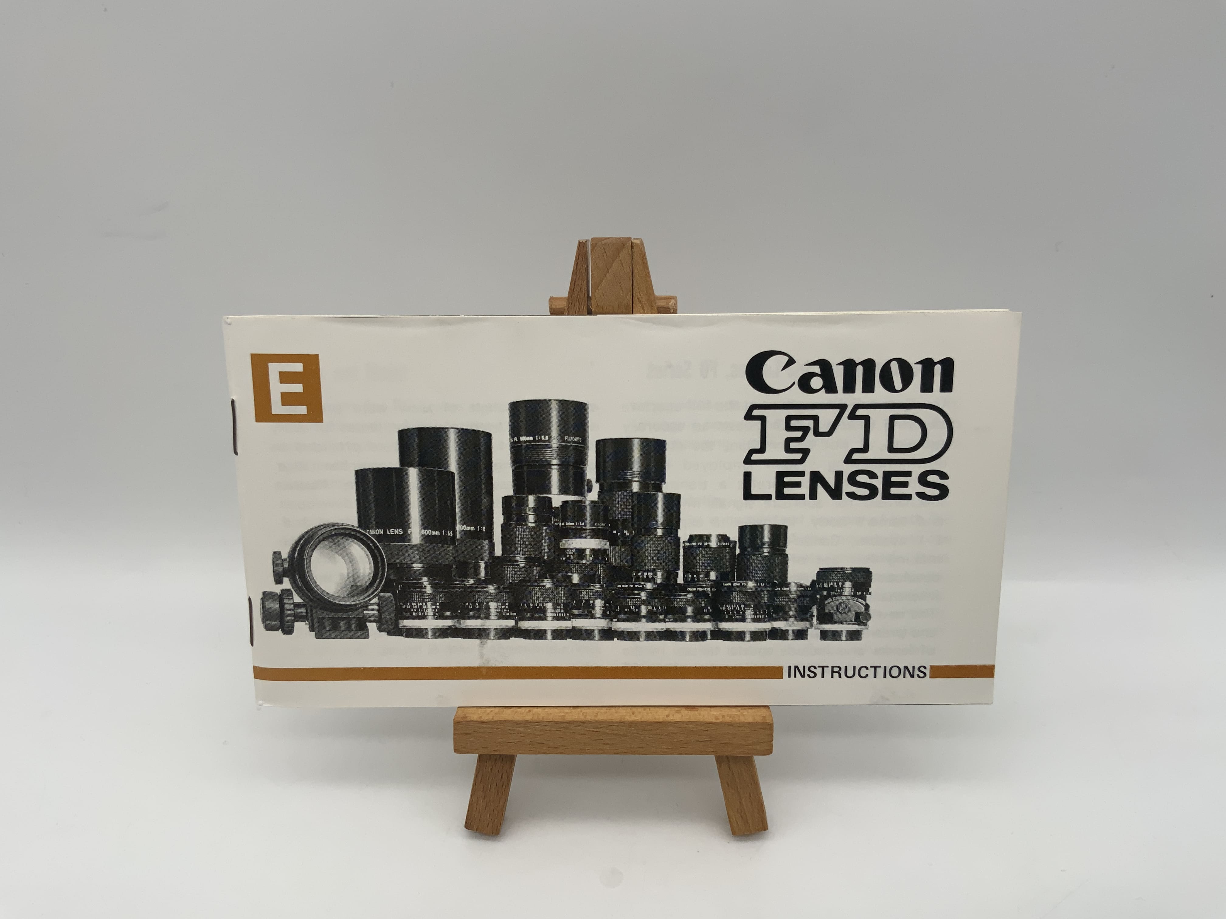 Manuel d'utilisation des objectifs Canon FD (anglais)