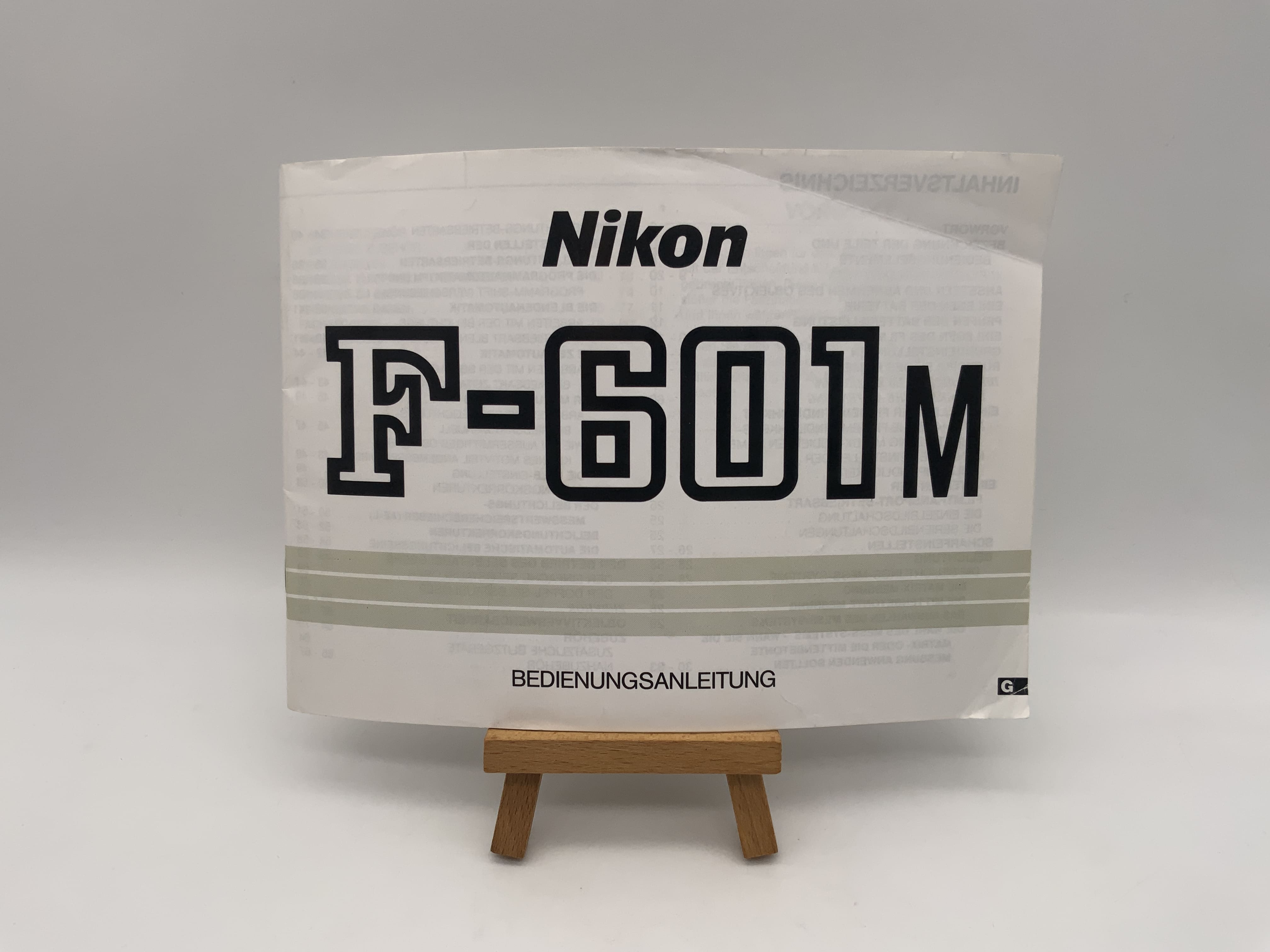 Manuel d'utilisation du Nikon F-601M (allemand)