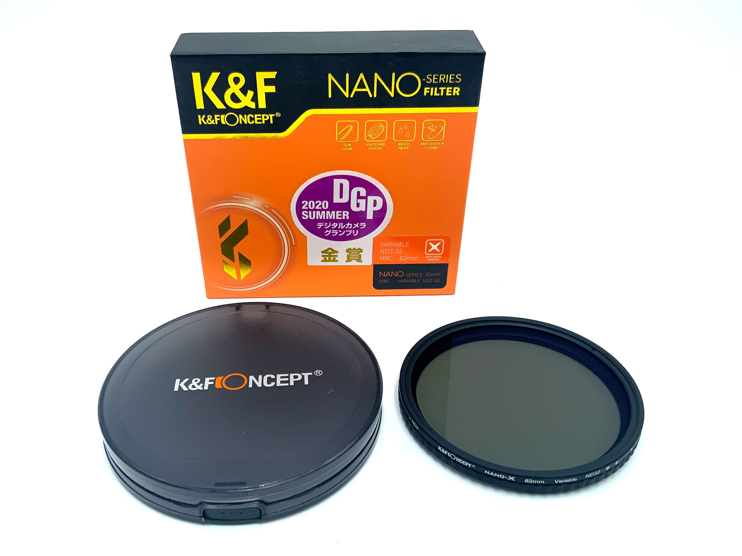 K&F Concept Graufilter Nano-X MRC Variable ND2-32 in OVP Filter 82mm Kreisförmig