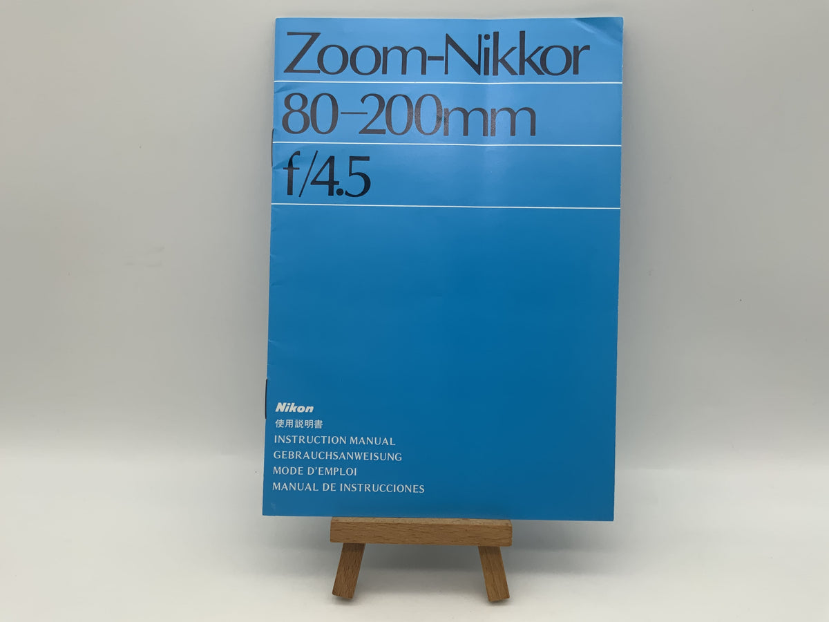 Manuel d'utilisation du Nikon Zoom-Nikkor 80-200mm f/4.5 (allemand)