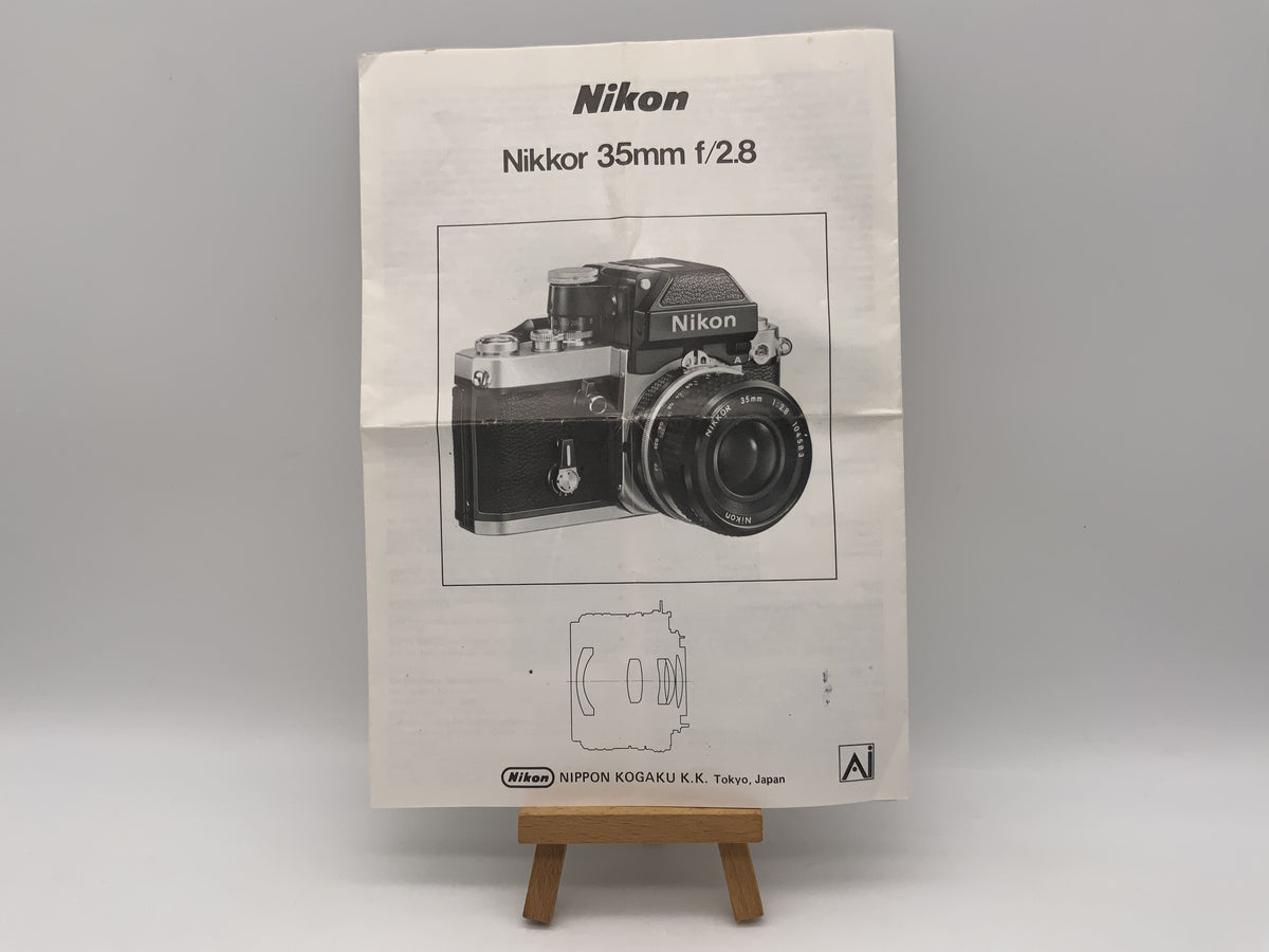 Manuel d'utilisation de l'objectif Nikon Nikkor 35 mm f/2.8 (allemand)