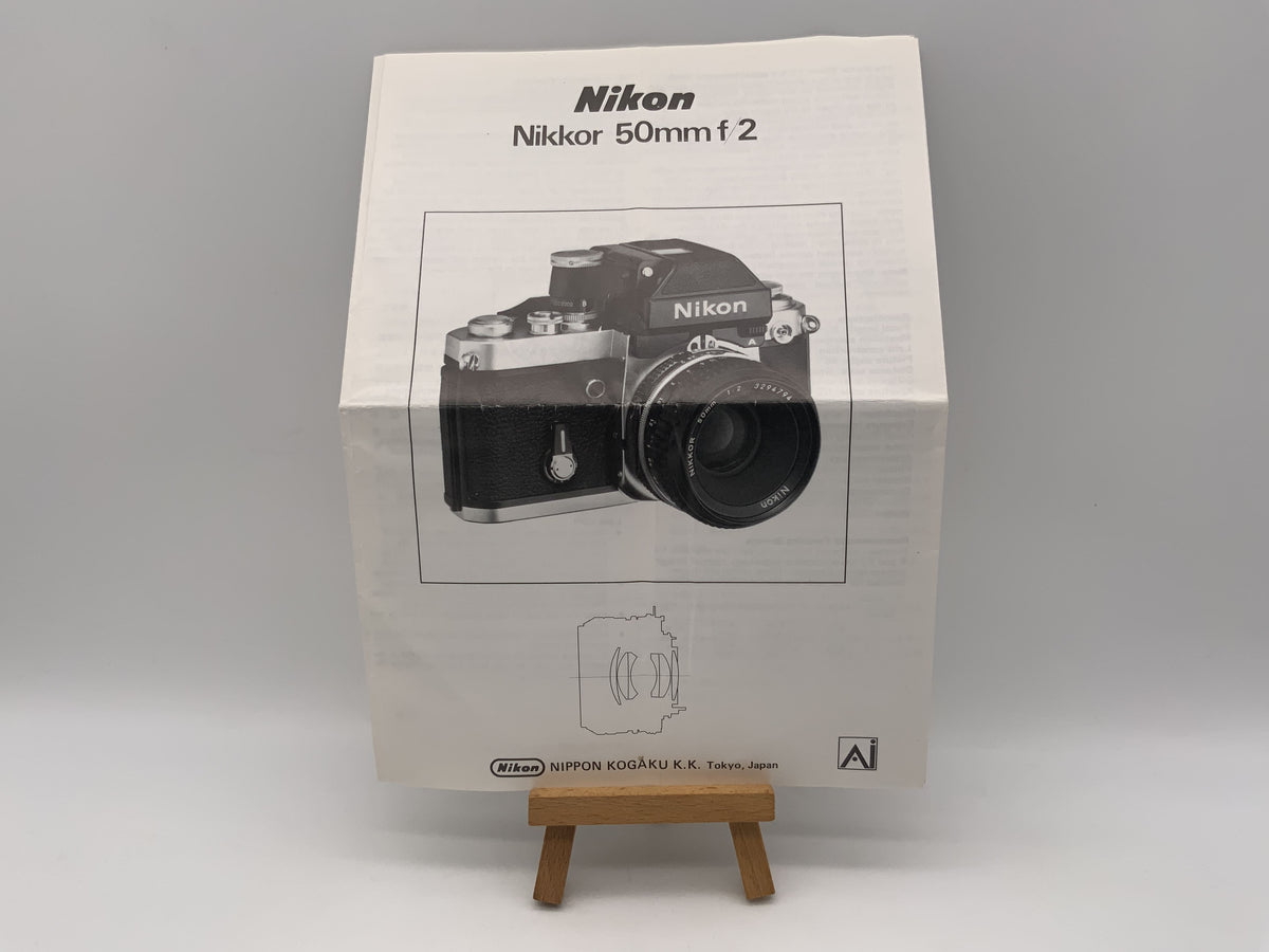 Manuel d'utilisation du Nikon Nikkor 50mm f/2 (allemand)