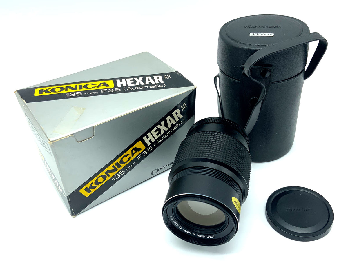 Objectif Konica Hexanon OVP 135 mm 1:3,5 (Konica AR)