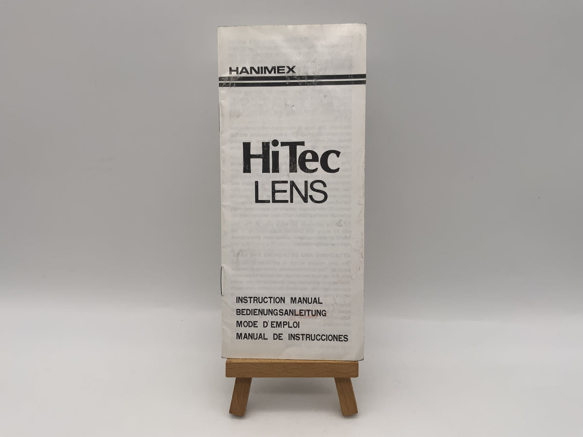 Manuel d'utilisation des objectifs Hanimex Hi Tec (allemand)