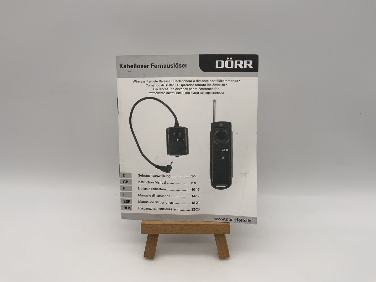 Instructions d'utilisation du déclencheur à distance sans fil Dörr (manuel d'utilisation en allemand)