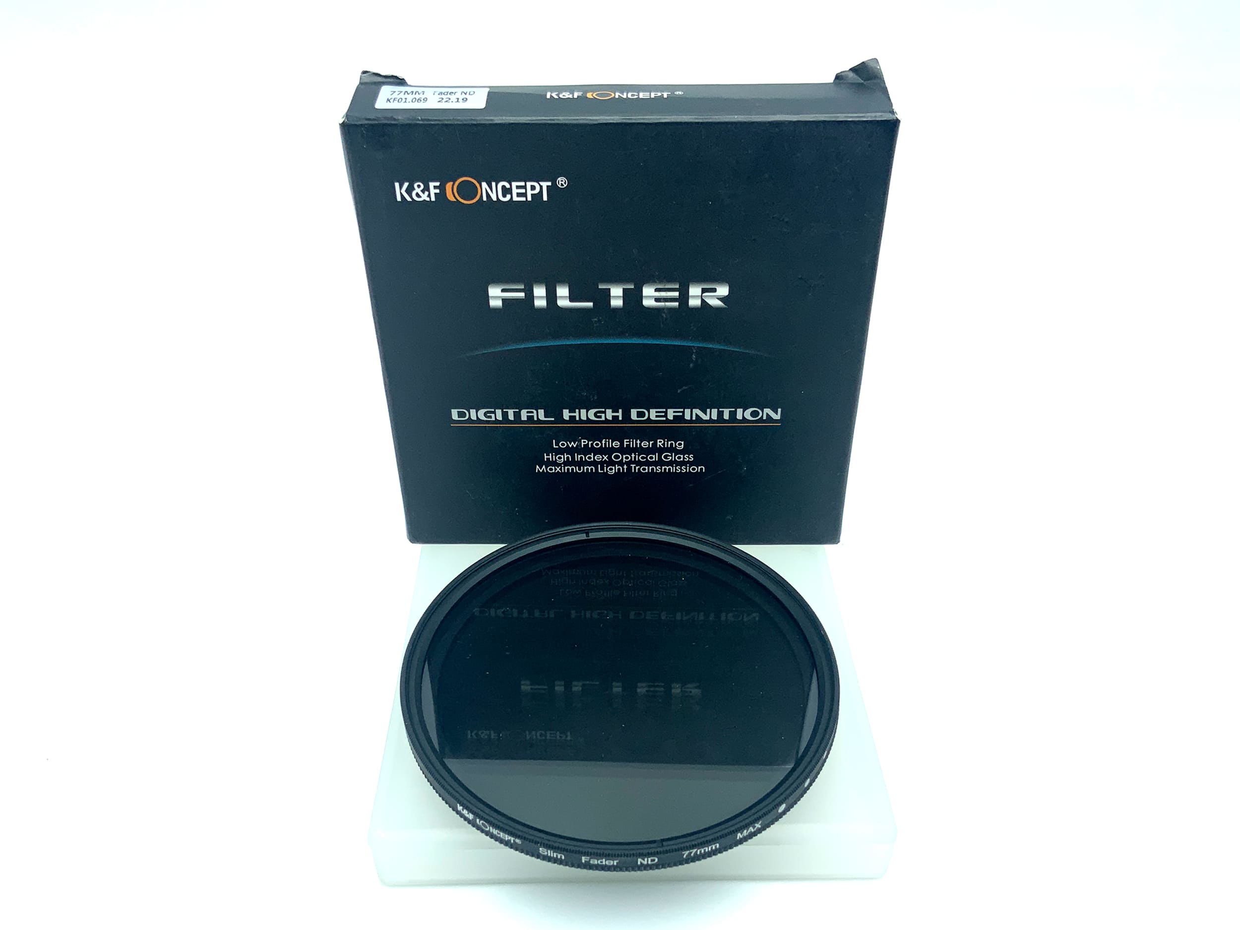 K&F Concept Graufilter Slim Fader ND in OVP Filter 77mm Kreisförmig