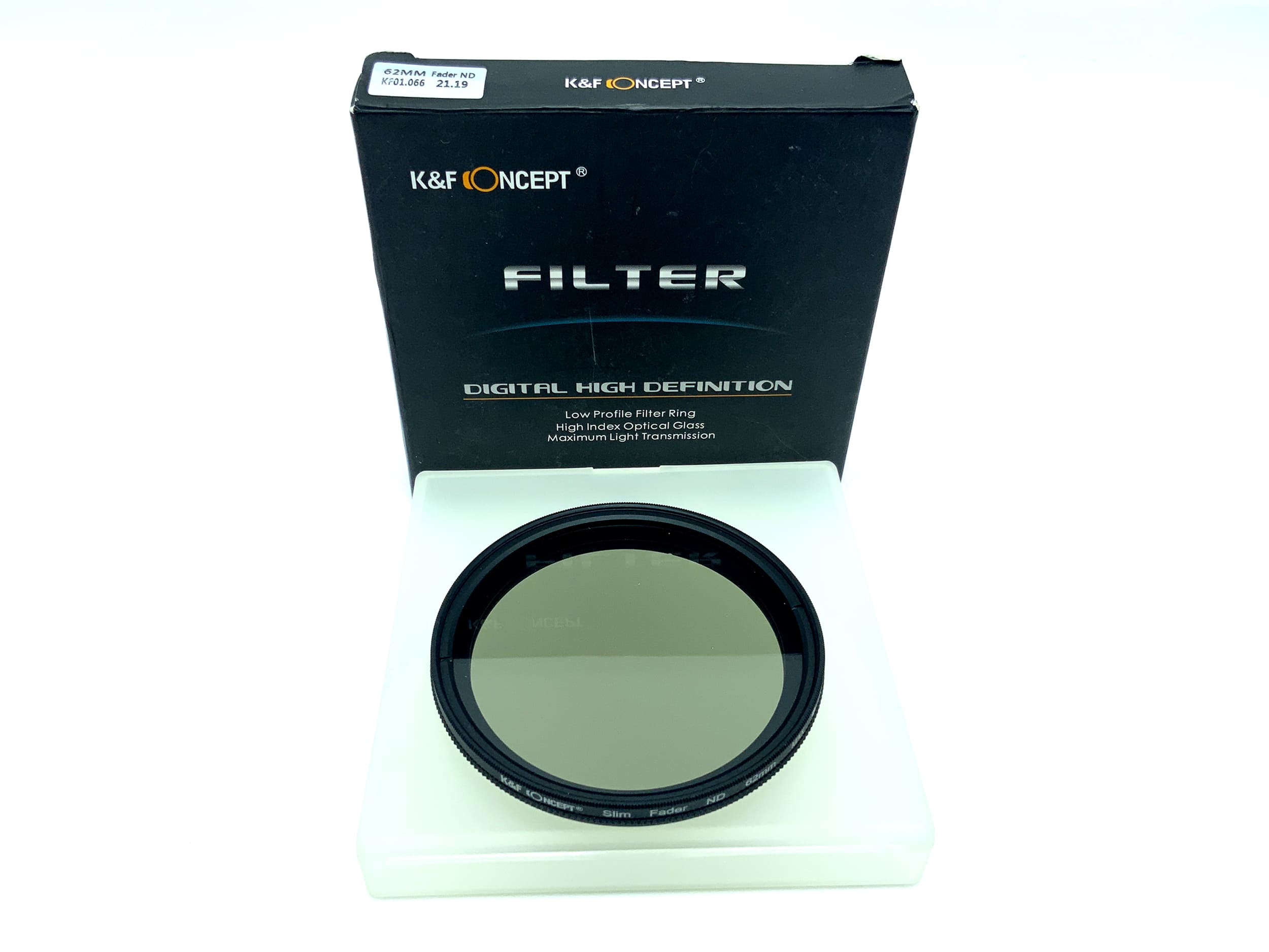 K&F Concept Graufilter Slim Fader ND in OVP Filter 62mm Kreisförmig