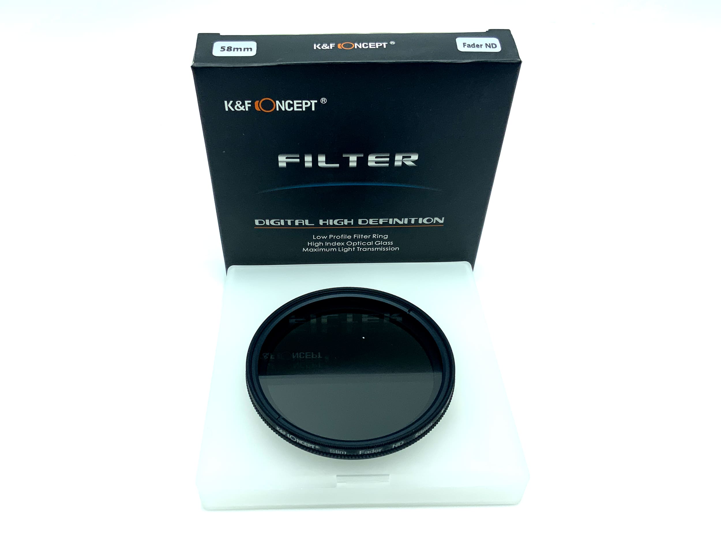K&F Concept Graufilter Slim Fader ND in OVP Filter 58mm Kreisförmig