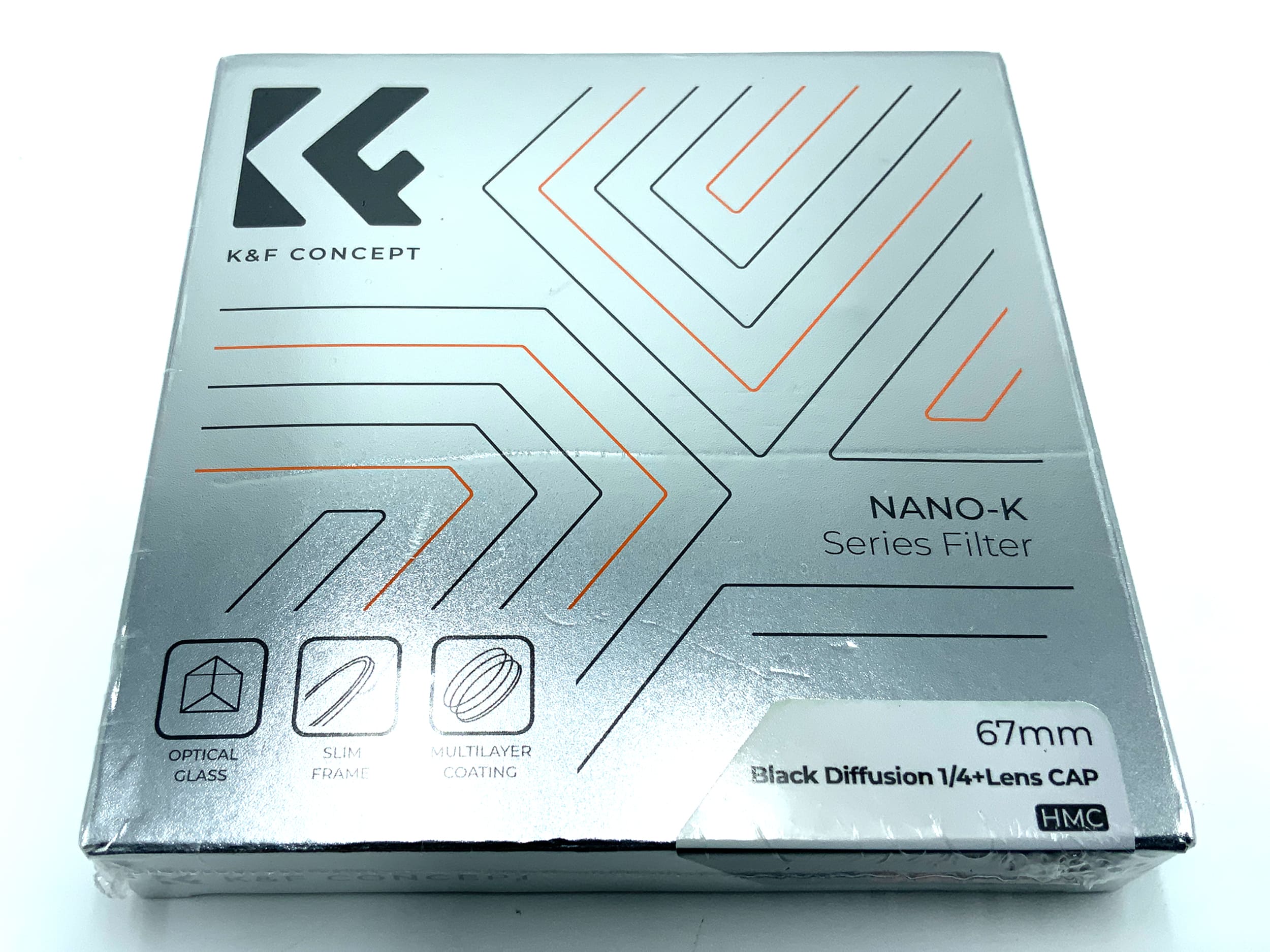 K&F Concept Filter Kit Nano-K Black Diffusion 1/4+ Lens Cap in OVP Filter 67mm
