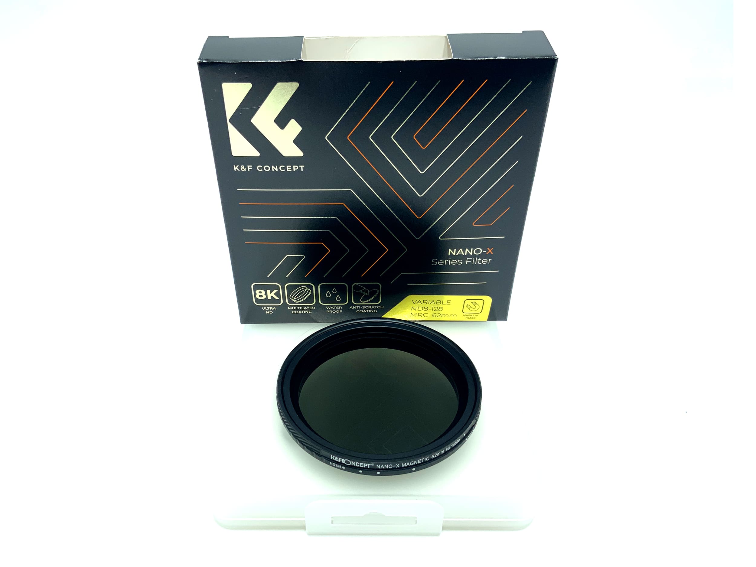 K&F Concept Graufilter Nano-X Magnetic MRC Variable ND8-128 in OVP Filter 62mm
