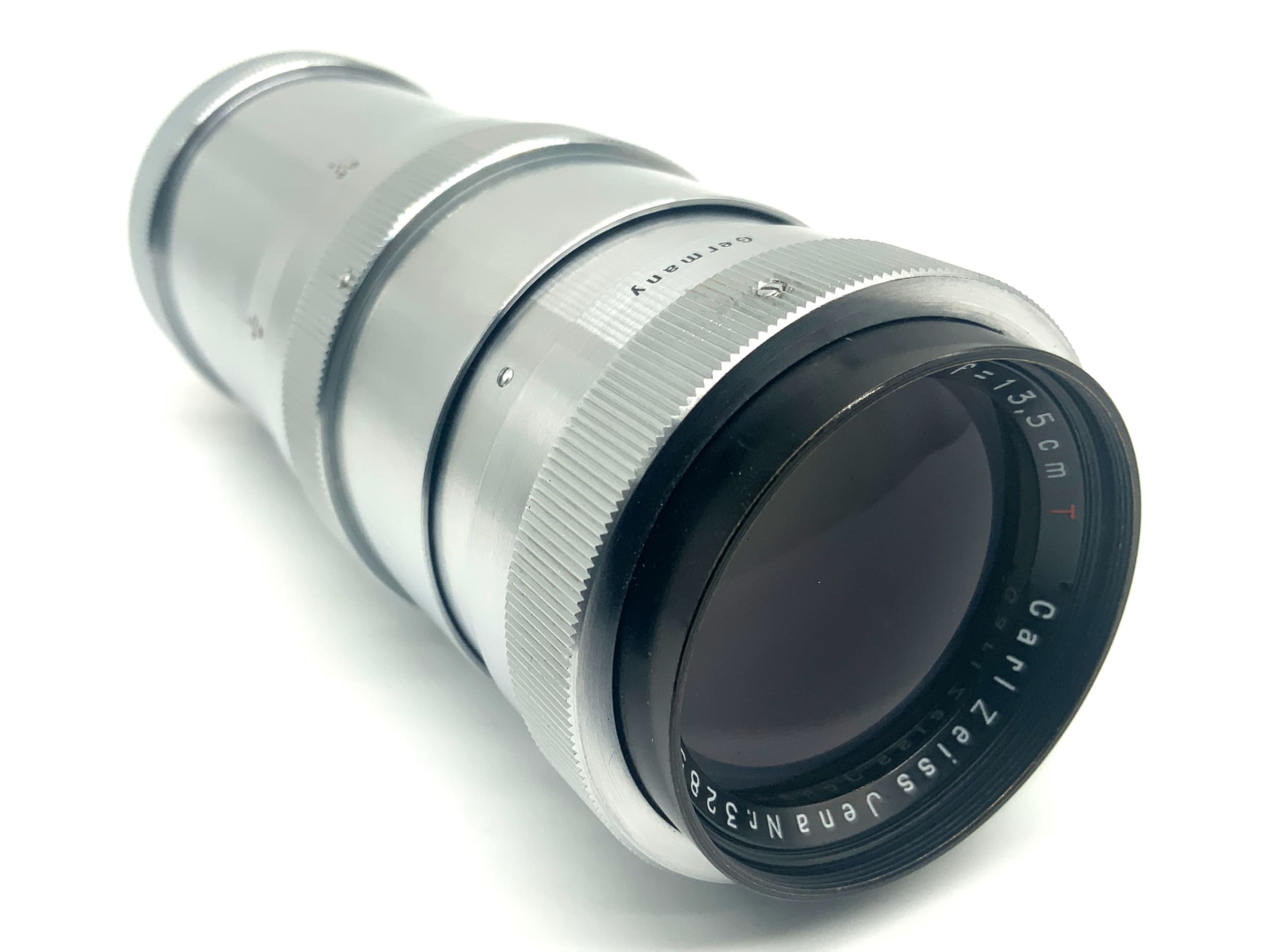 Carl Zeiss Jena Triotar red T 13,5cm 1:4 Objektiv Festbrennweite (M42)