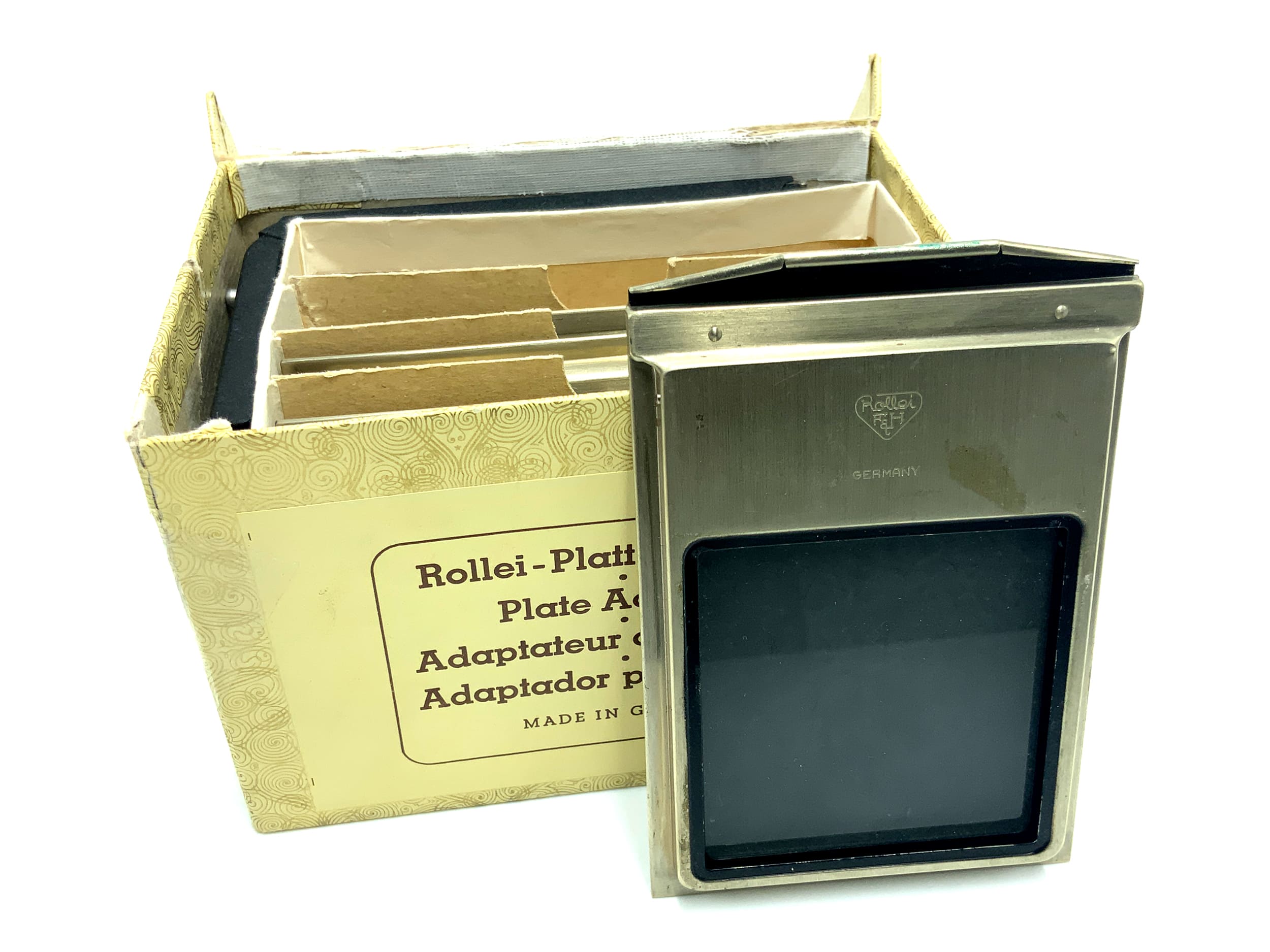 Rollei F&H für Rolleiflex und Rolleicord Plattenadapter 6x6 TLR Set