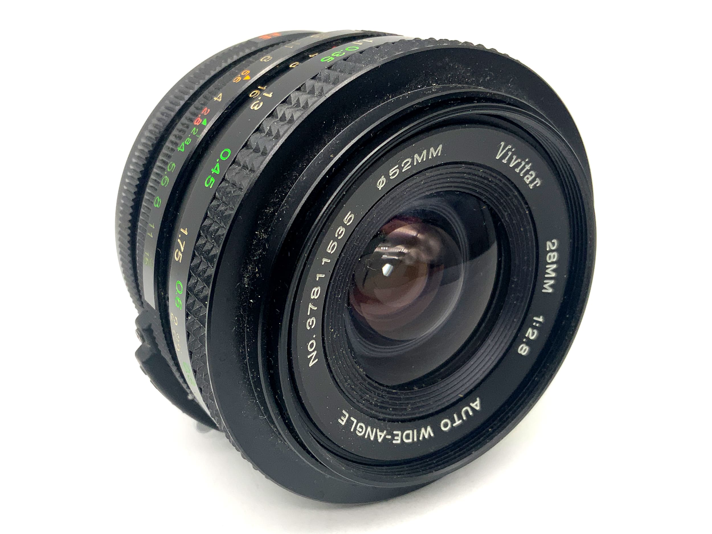 Objectif Vivitar 28 mm 1:2.8 à focale fixe grand angle automatique (Konica AR)