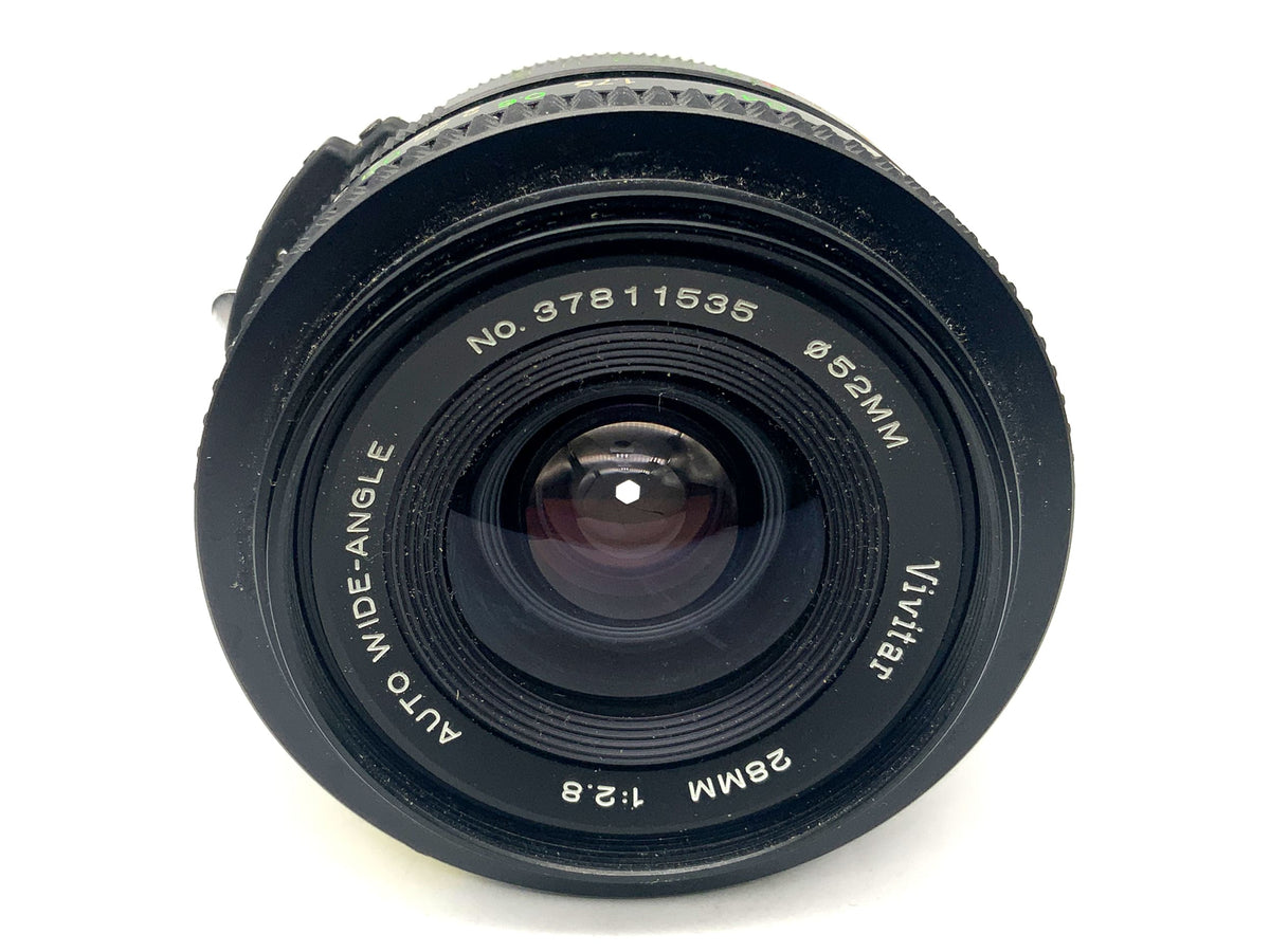 Objectif Vivitar 28 mm 1:2.8 à focale fixe grand angle automatique (Konica AR)