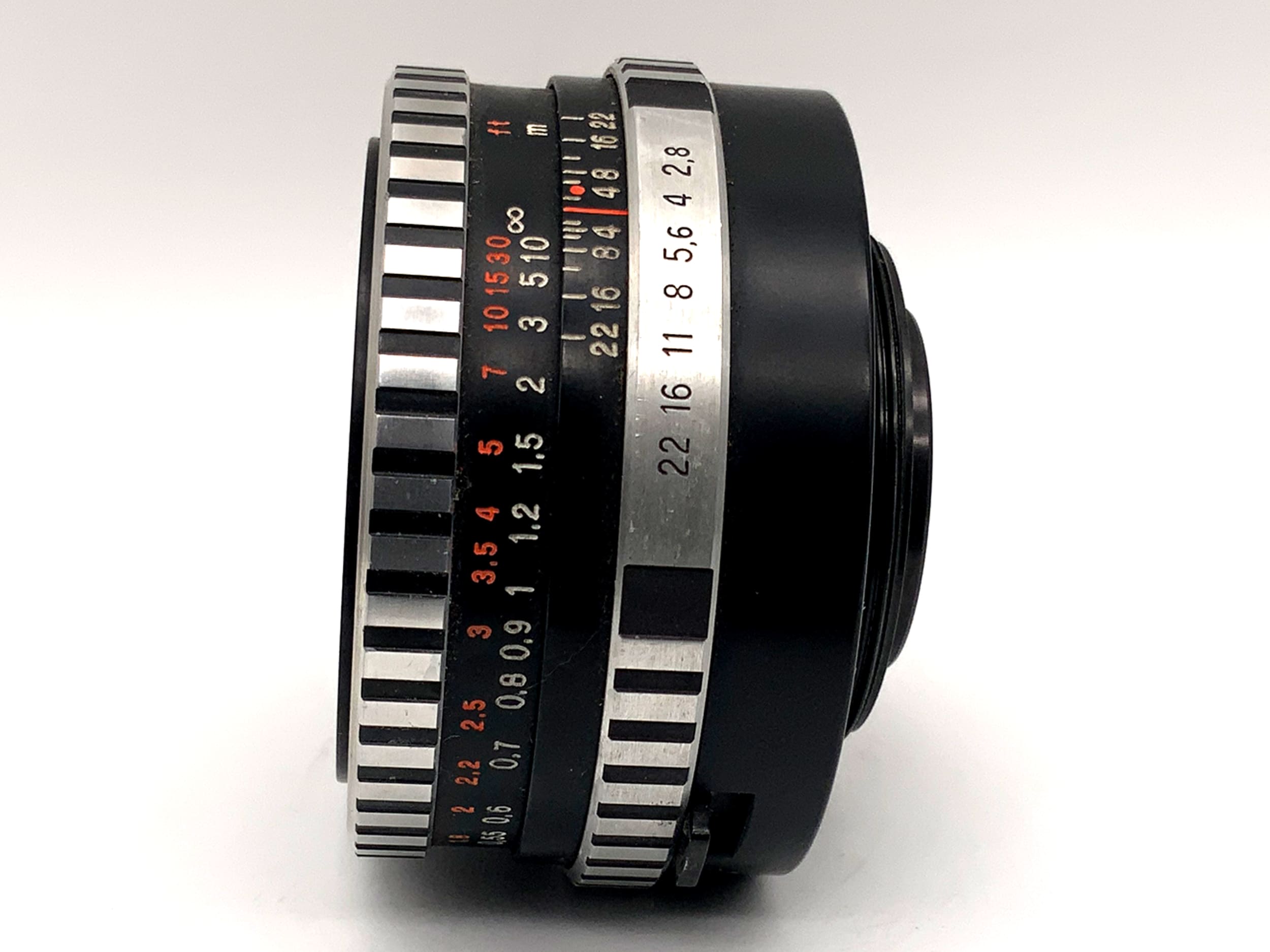 Objectif à focale fixe Carl Zeiss Tessar Zebra 50 mm 1:2.8 (M42)