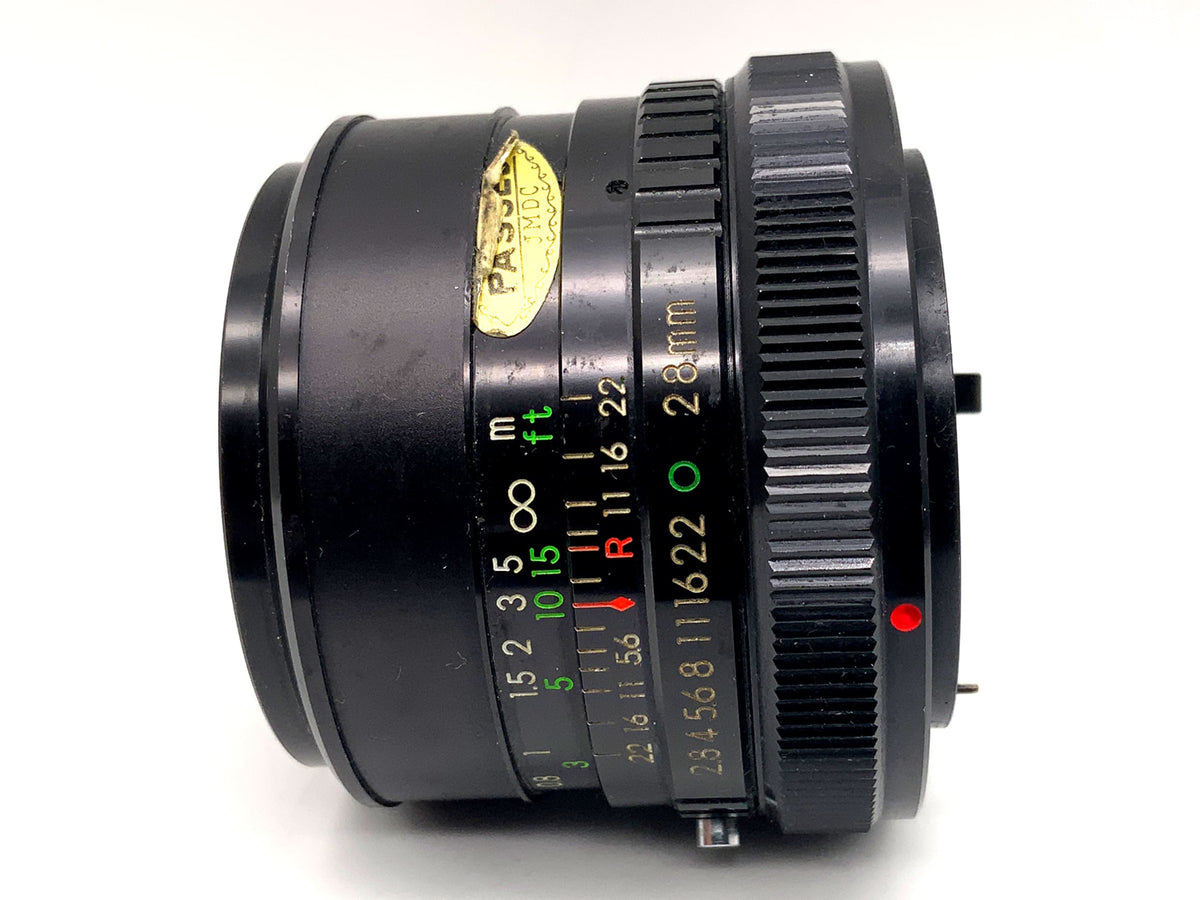 Objectif à focale fixe grand angle automatique Soligor 28 mm 1:2.8 (Canon FD)