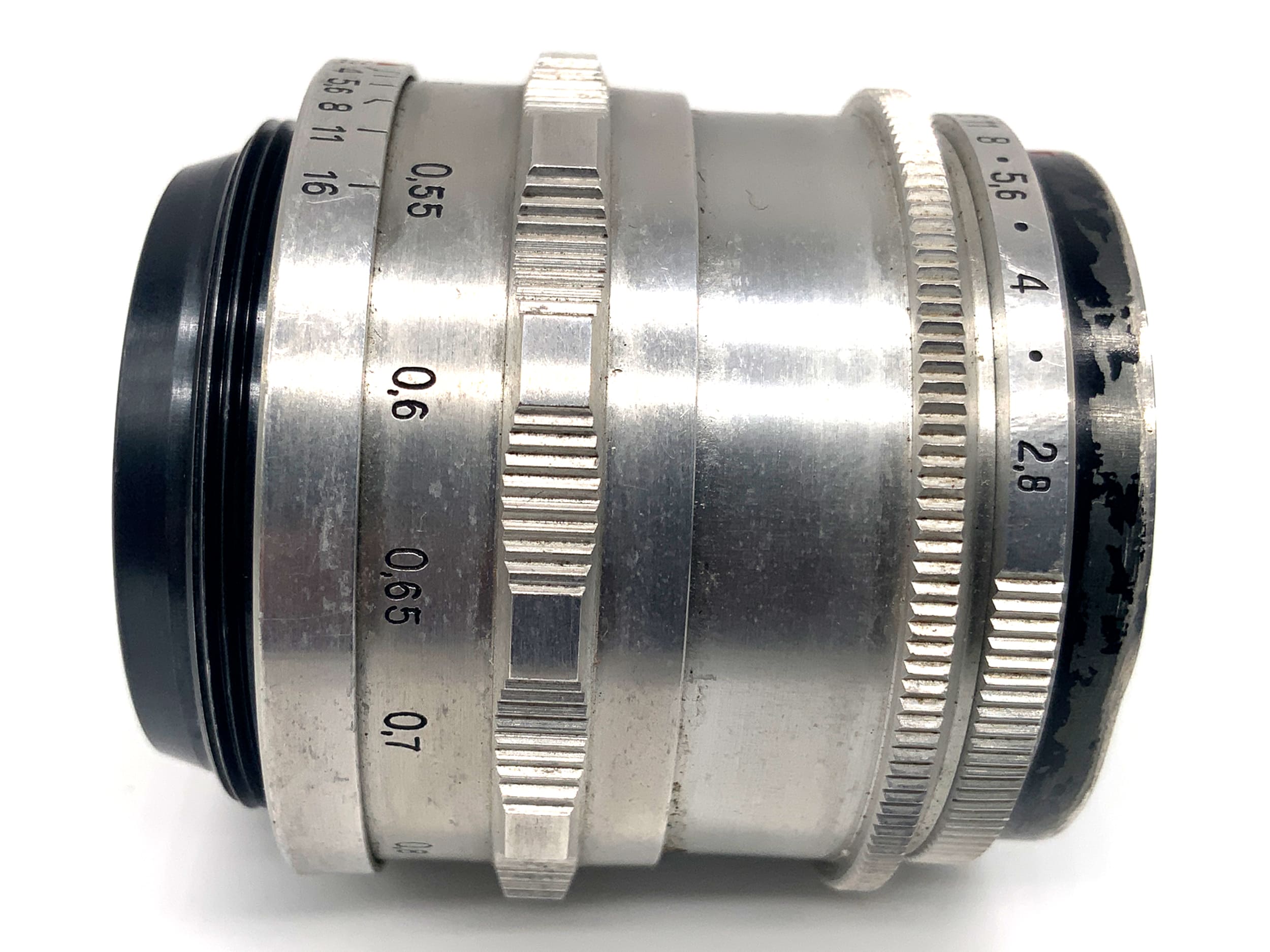 Carl Zeiss Jena Q1 Tessar red T 12 Blades 50mm 1:2.8 Objektiv (M42) Pilz!