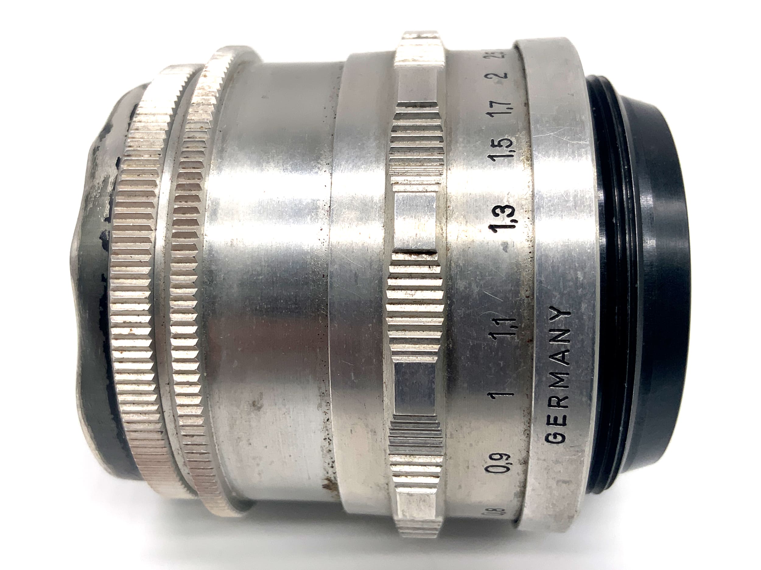 Carl Zeiss Jena Q1 Tessar red T 12 Blades 50mm 1:2.8 Objektiv (M42) Pilz!