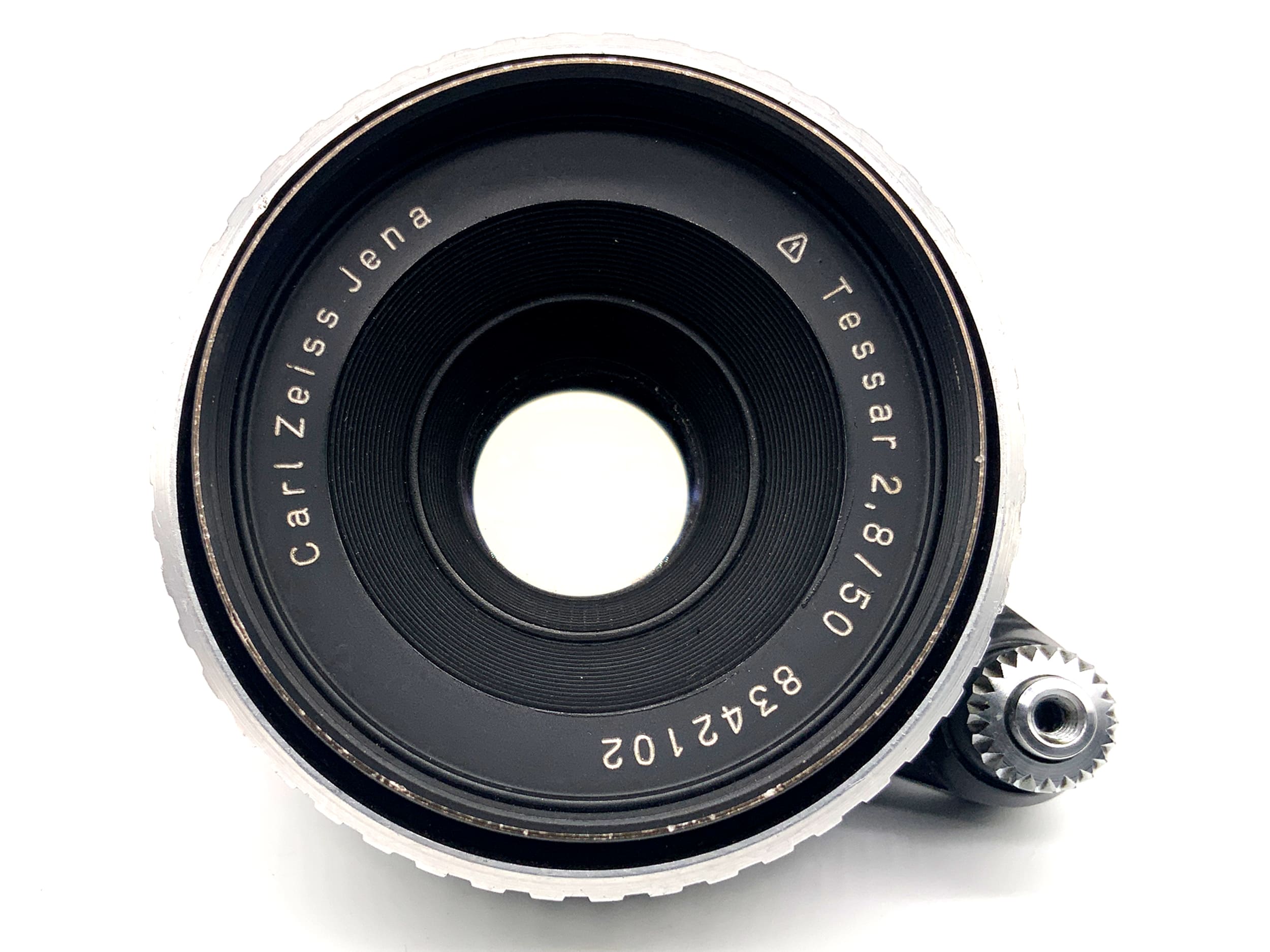 Carl Zeiss Jena Q1 Tessar 50mm 1:2.8 Objektiv Zebra Festbrennweite (EXA)