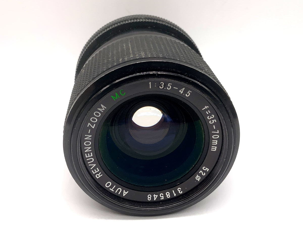 Objectif Revue 35-70mm 1:3.5-4.5 Auto Revuenon Zoom MC Zoom Lens (Canon FD)