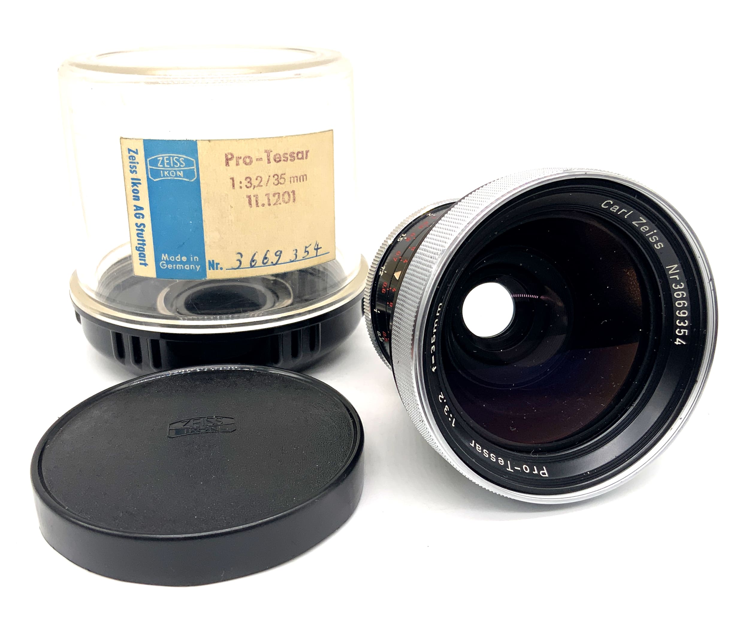Carl Zeiss Pro-Tessar 35mm 1:3.2 Objektiv in OVP Festbrennweite (DLK)