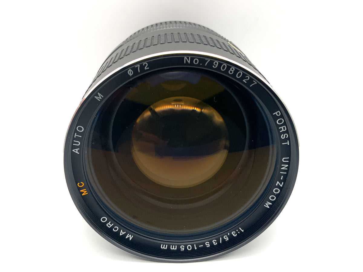 Objectif Porst 35-105mm 1:3.5 Uni-Zoom Macro MC Auto M Zoom (M42)
