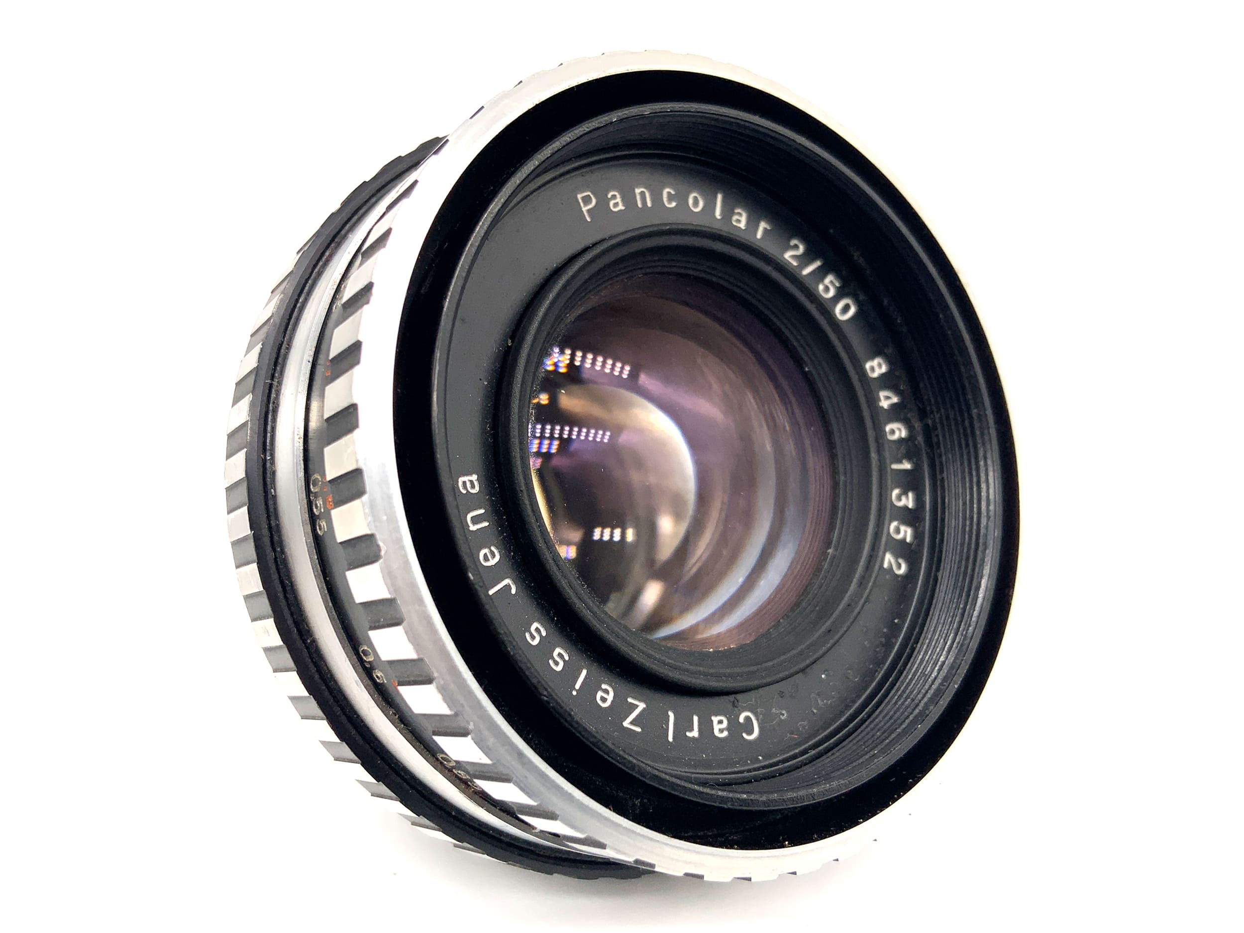 Carl Zeiss Jena Pancolar 50mm 1:2 Objektiv Zebra Festbrennweite (EXA)