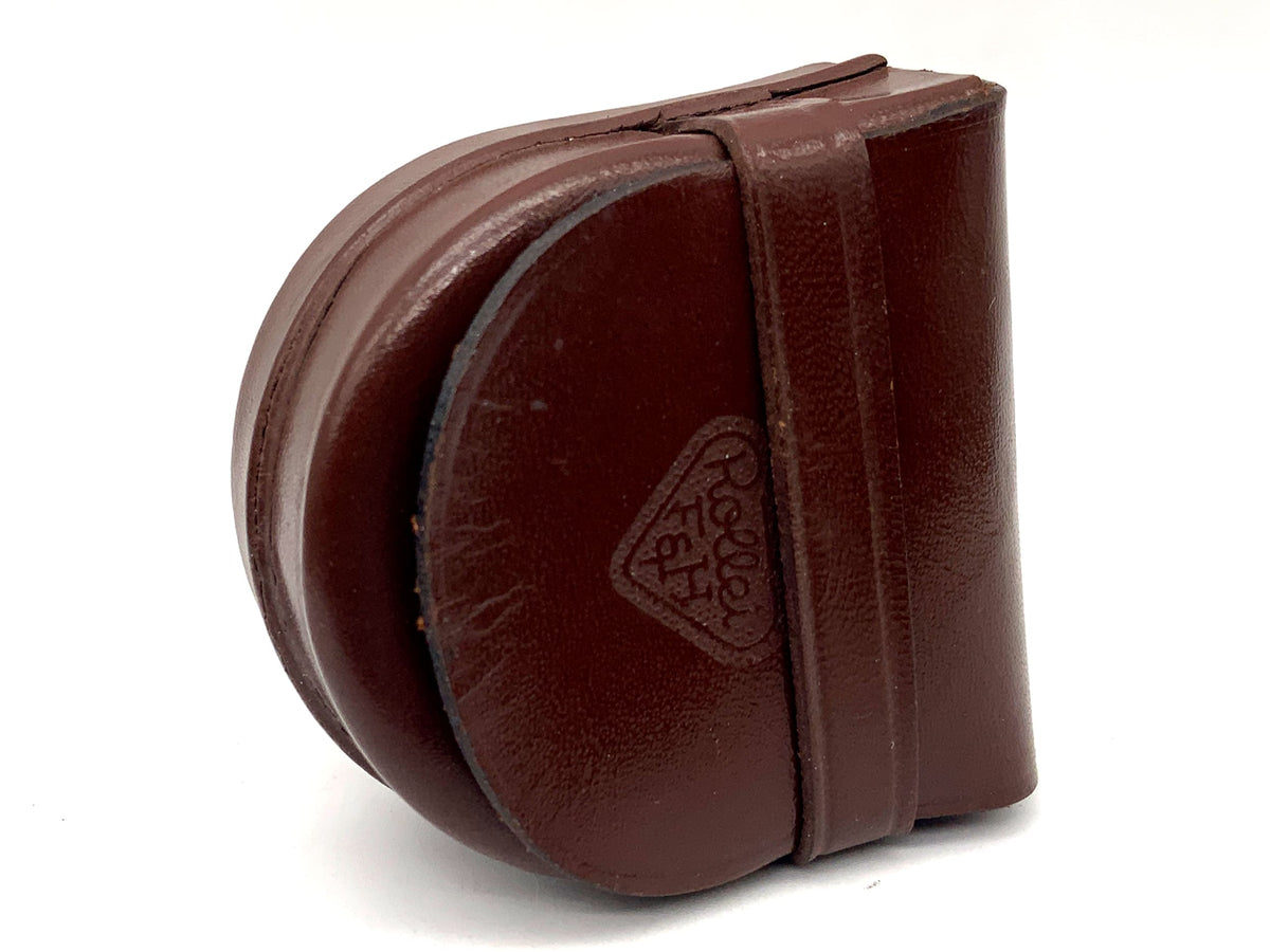 Étui en cuir marron Rollei RII pour objectif Rolleiflex Baj2