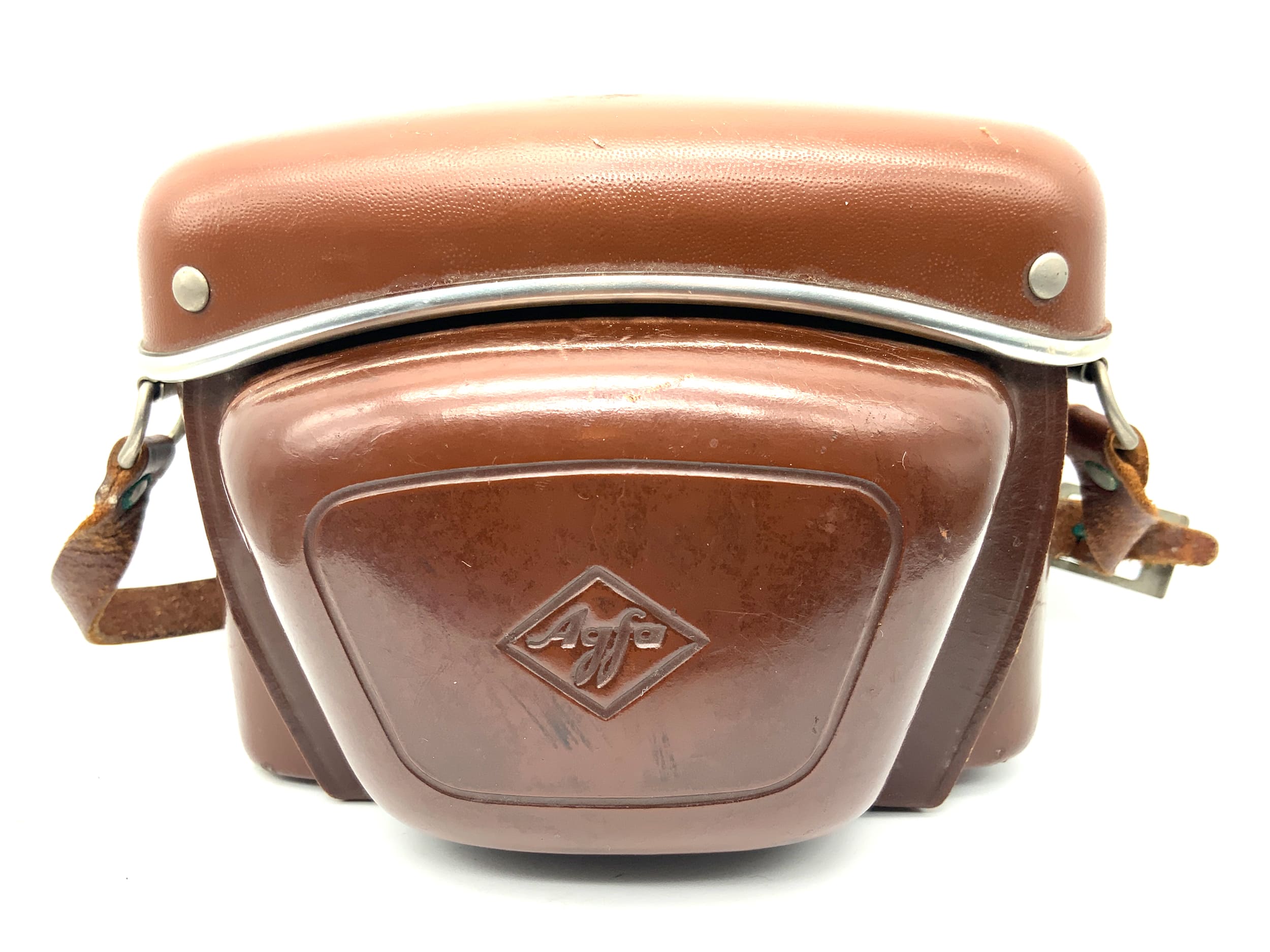 Agfa 6114 Ready Case, Brown Leather, Camera Bag