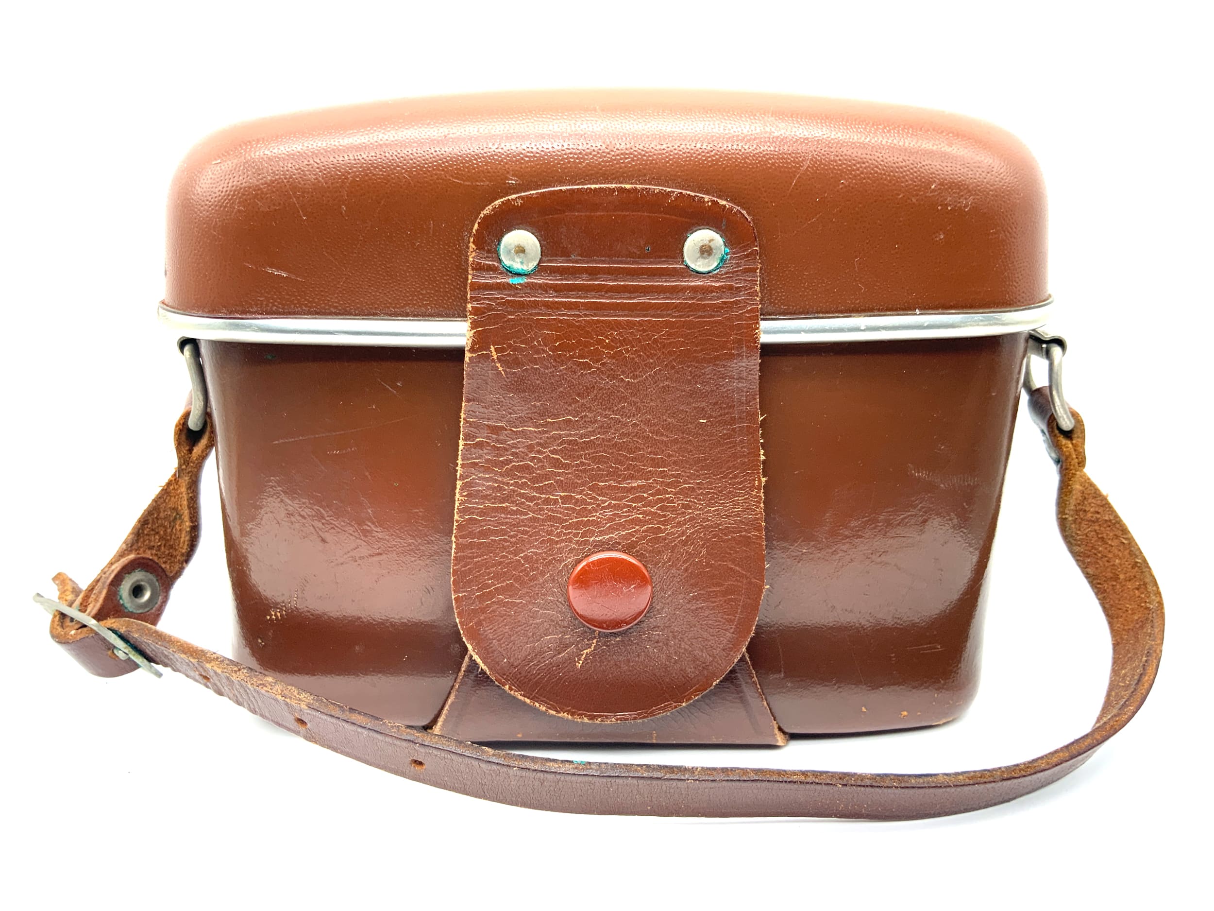 Agfa 6114 Ready Case, Brown Leather, Camera Bag