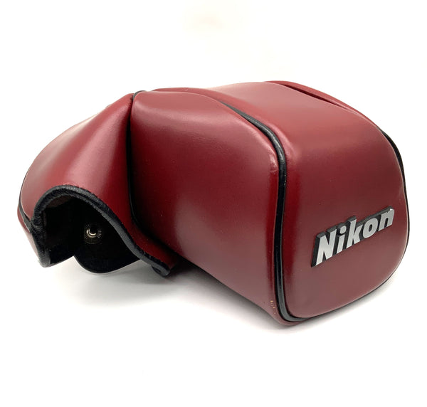 Étui Nikon CF-22 compatible, rouge ! Partie supérieure uniquement ! Sacoche en cuir pour appareil photo reflex F3 HP !
