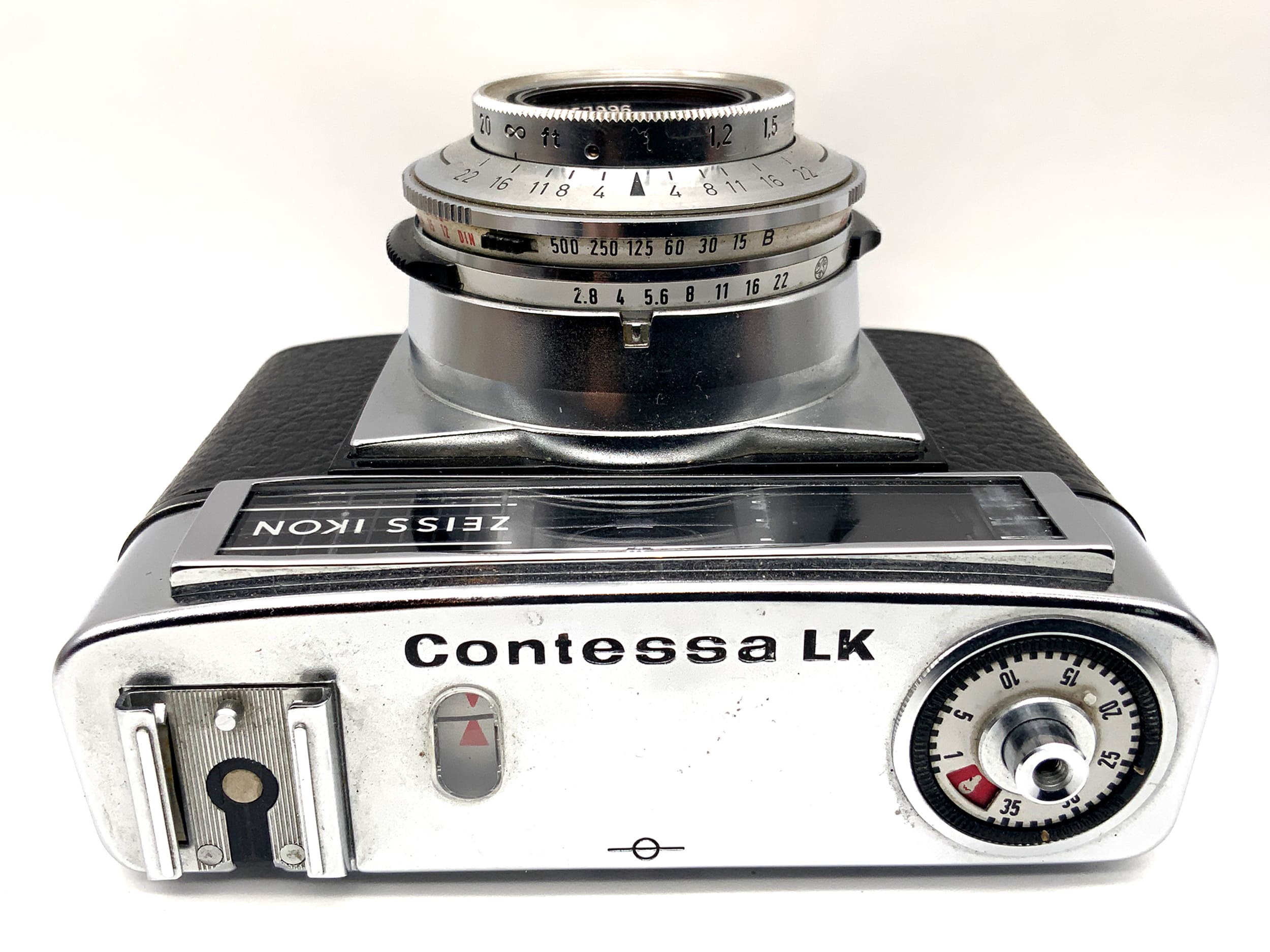 Appareil photo à visée Zeiss Ikon Contessa LK, objectif Tessar 2.8/50mm, appareil photo analogique Prontor 500 LK