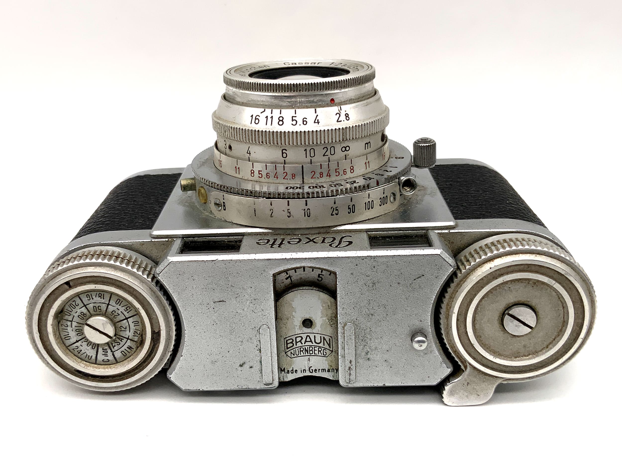 Appareil photo à viseur Braun Paxette, appareil photo analogique Steinheil Cassar 1:2.8/45mm VL Prontor-S