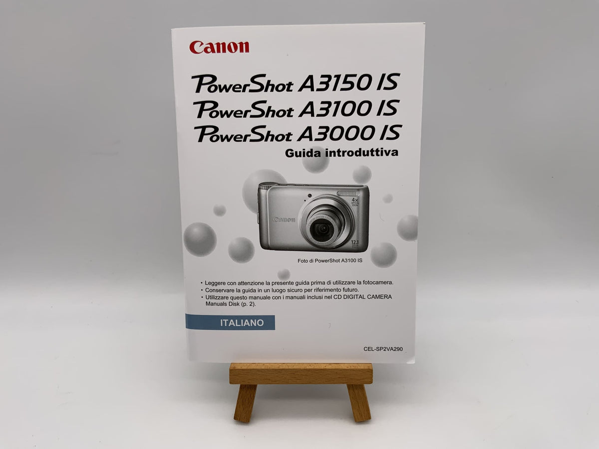 Manuel d'utilisation italien des Canon PowerShot A3150 IS, A3100 IS et A3000 IS