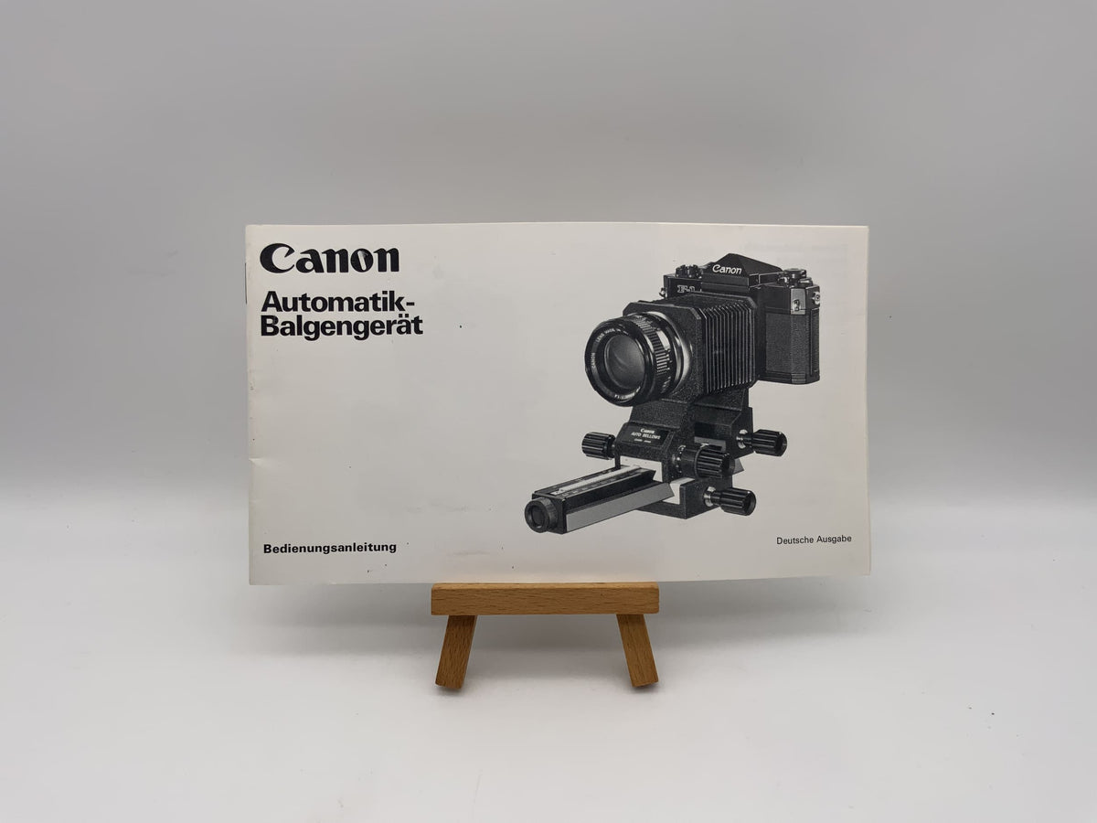 Manuel d'utilisation du soufflet automatique Canon (allemand)