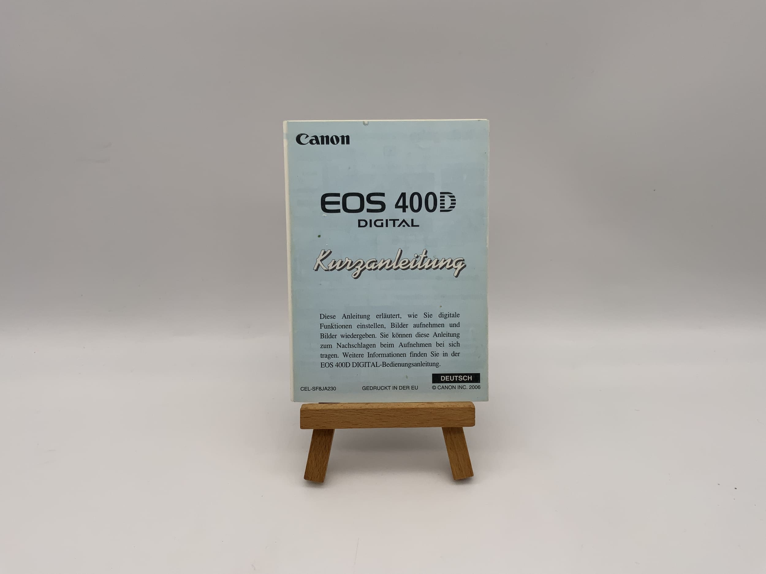 Canon EOS 400D Quick Start Guide User Manual German