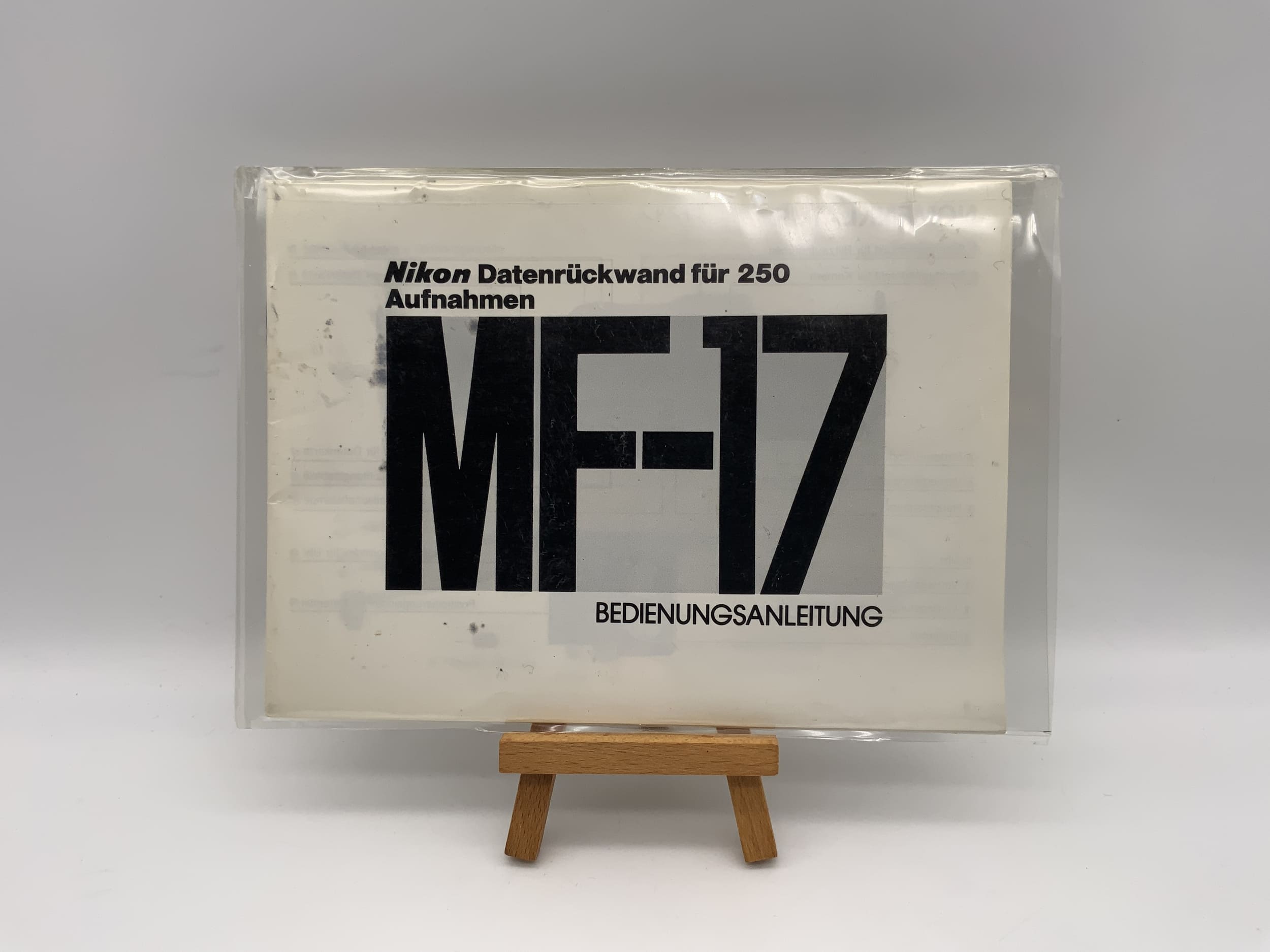 Nikon MF-17 Data Back for 250 Shots User Manual German