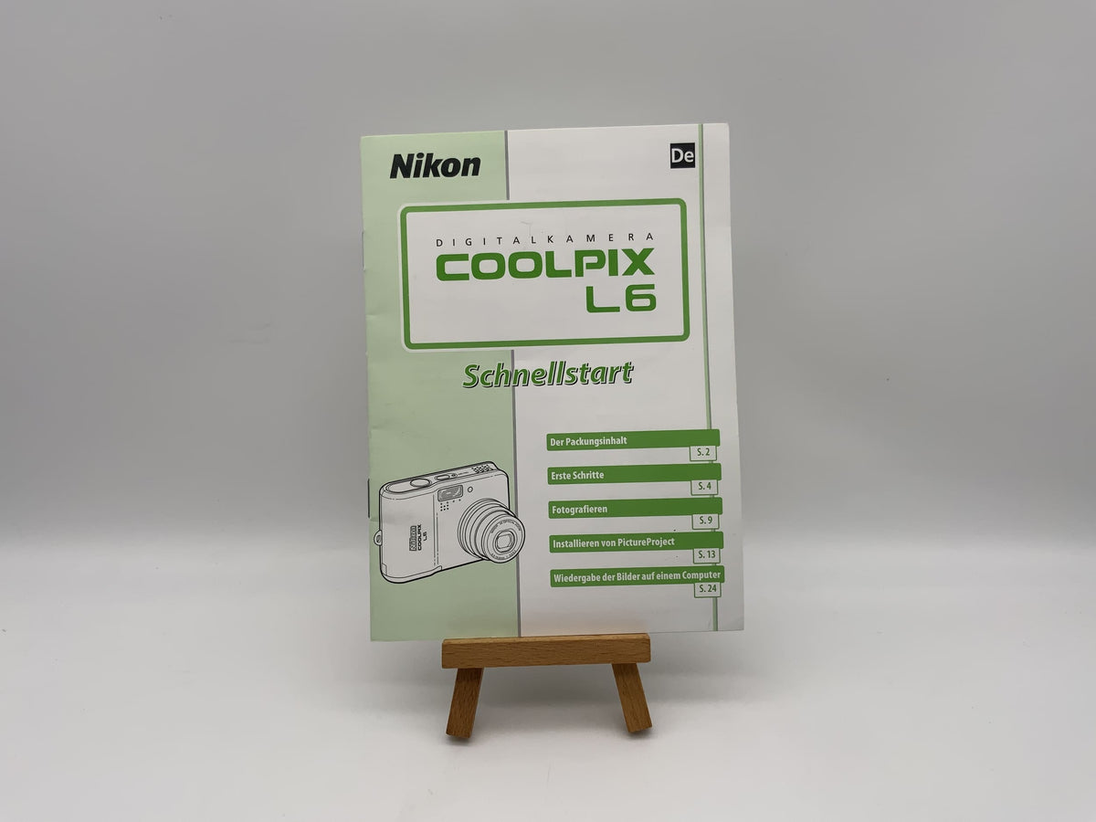 Guide de démarrage rapide Nikon Coolpix L6 (allemand)