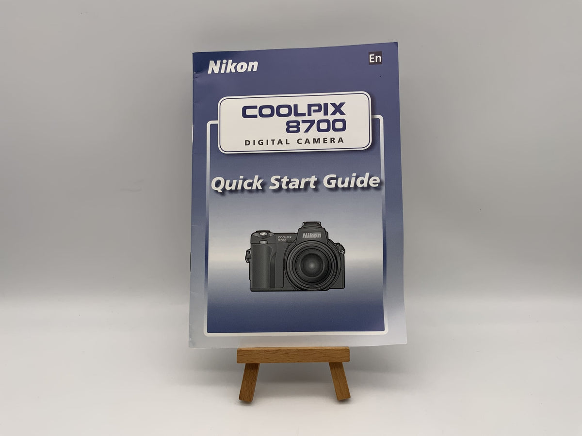 Guide de démarrage rapide Nikon Coolpix 8700 - Manuel d'utilisation (anglais)